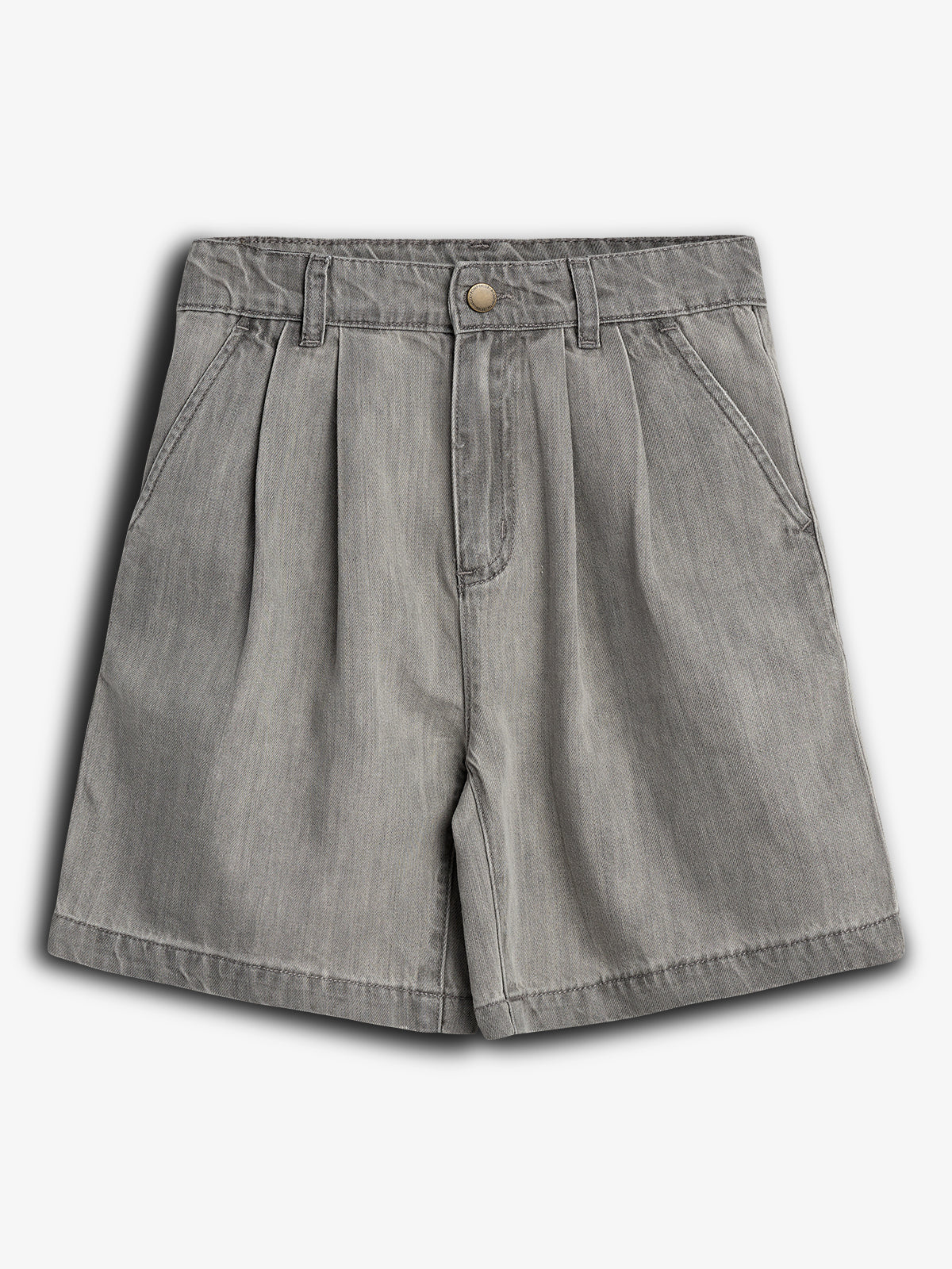 Long Line Denim Shorts - Tween - Grey Denim | 100102 Lea