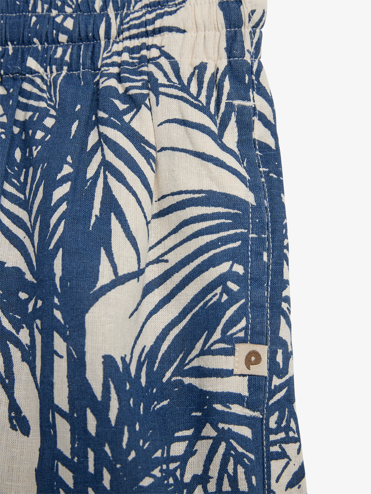 Linen Tropical Shorts - Blue | 100108 Mateo