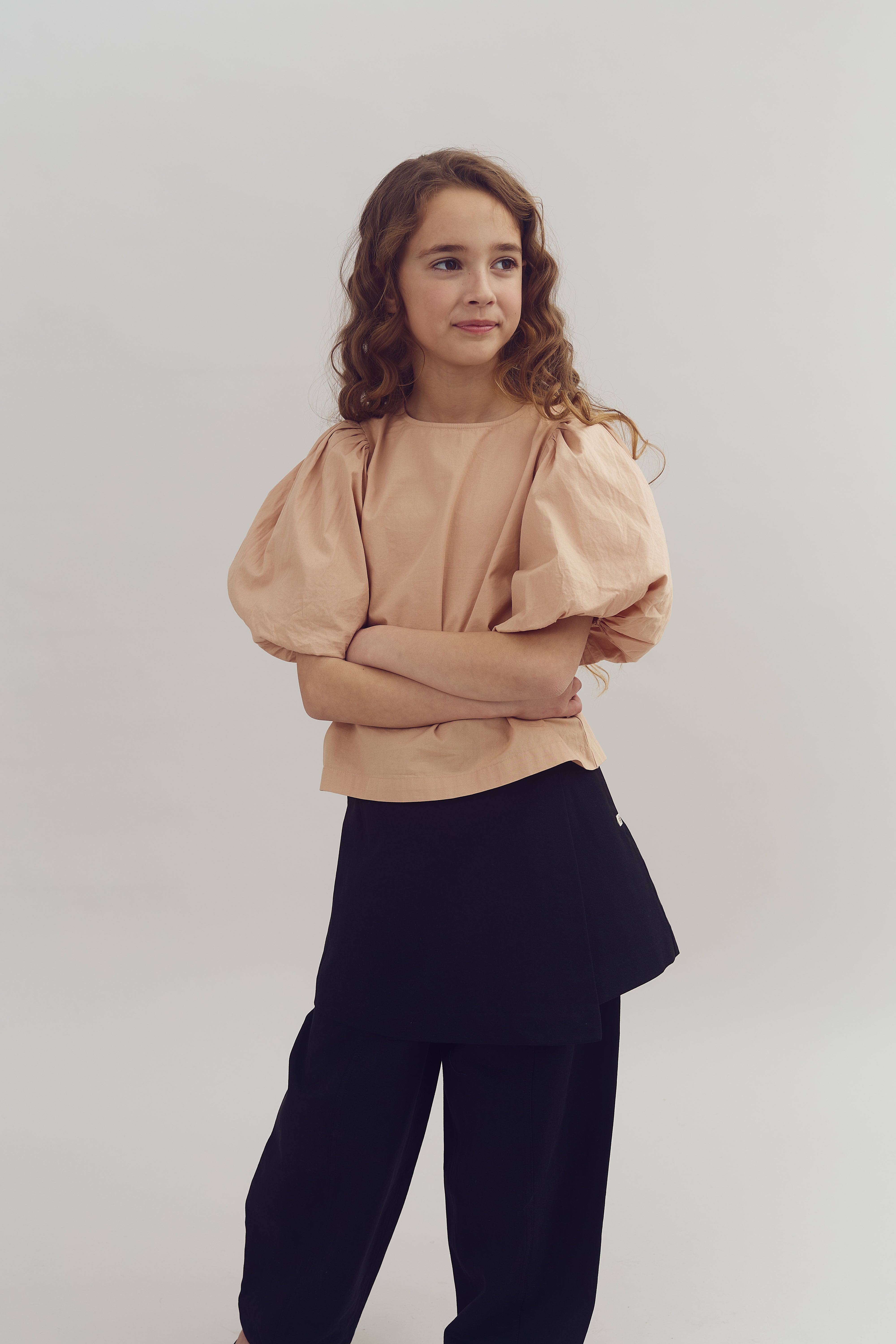 Barrel-leg Tencel Trousers - Tween - Black | 100133 Asta