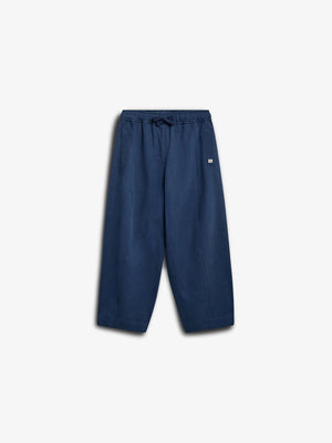 Barrel-leg Tencel Trousers - Tween - Dusty Cobalt | 100134 Asta