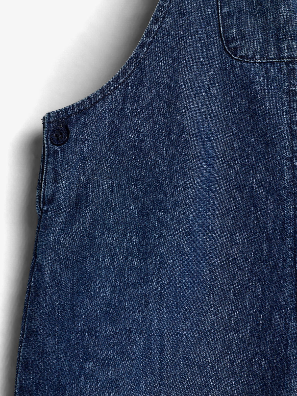 Denim Overall Shorts - Dark Blue Denim | 100177 Delhi
