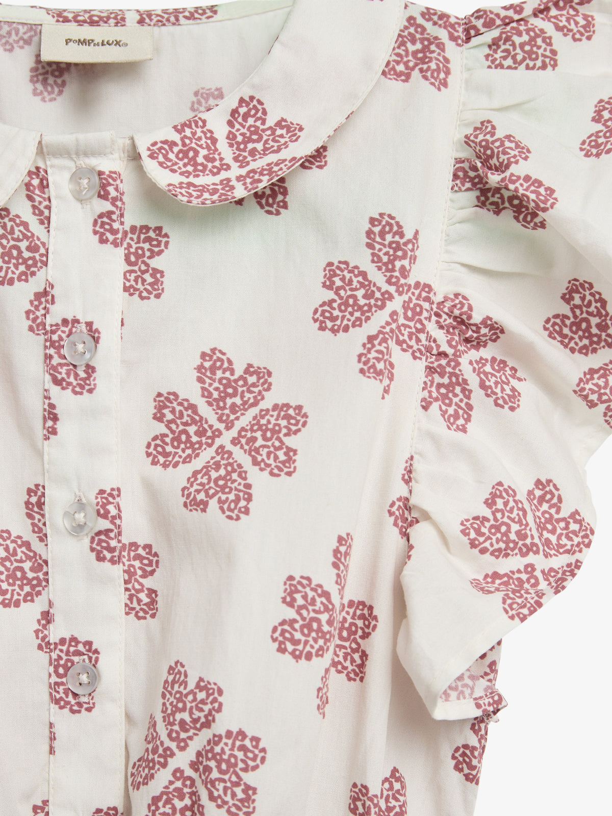 Heart Print Shirt Dress - Off White / Blush | 100236 Cloe
