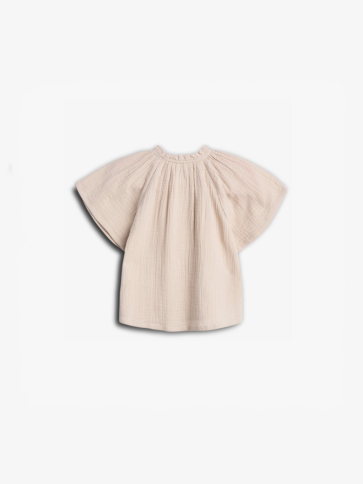 Muslin Placket Blouse - Light Beige | 100239 Ella