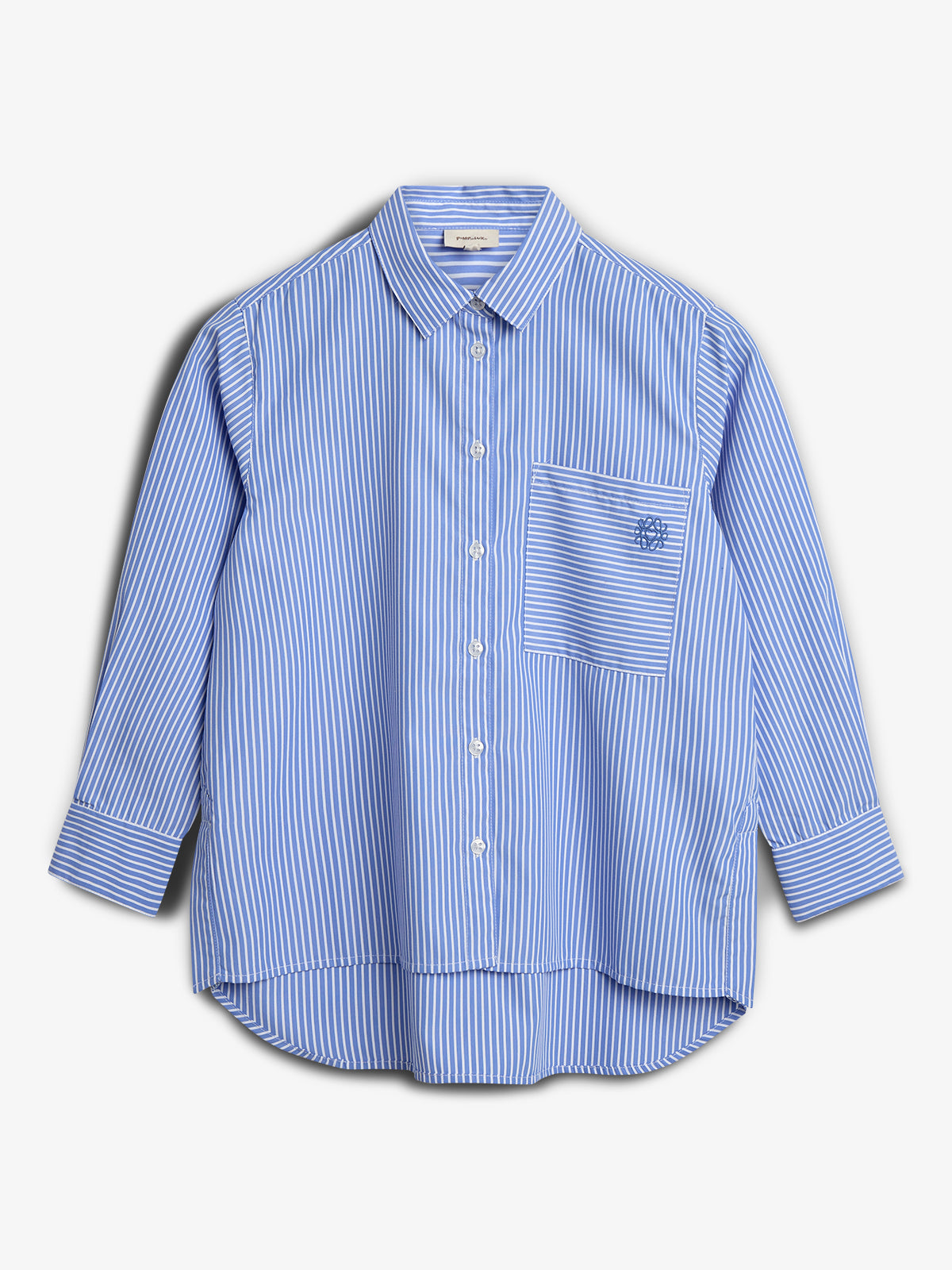 Striped Boxy Shirt - Blue | 100263 Luna