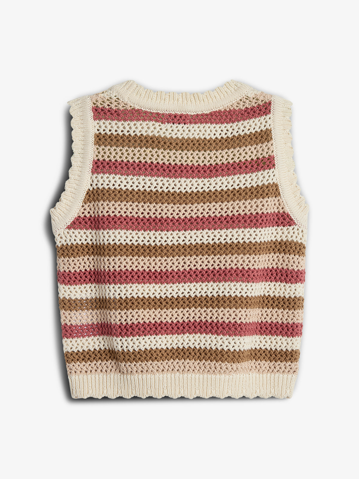 Striped Open-knit Top - Tween - Rose | 100393 Mary