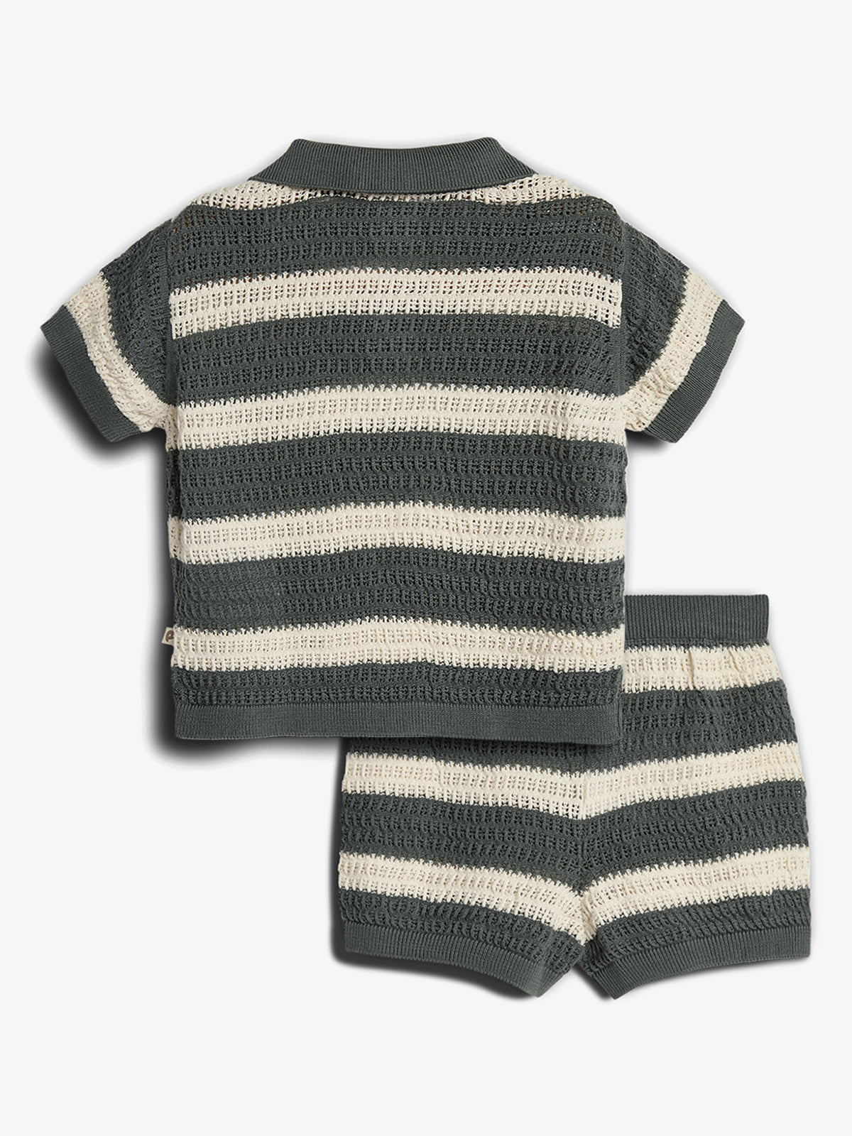 Striped Knit Shorts and Top - Petrol | 100278 Piet