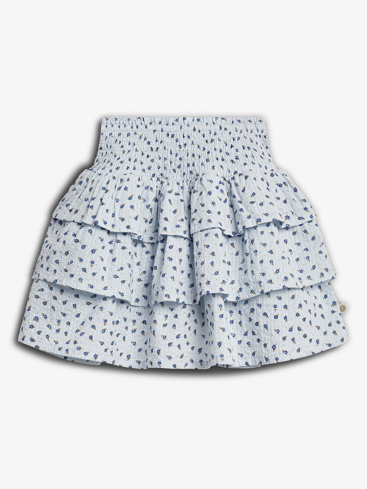 Flower Print Ruffle Skirt - Blue Flower | 100303 Annie