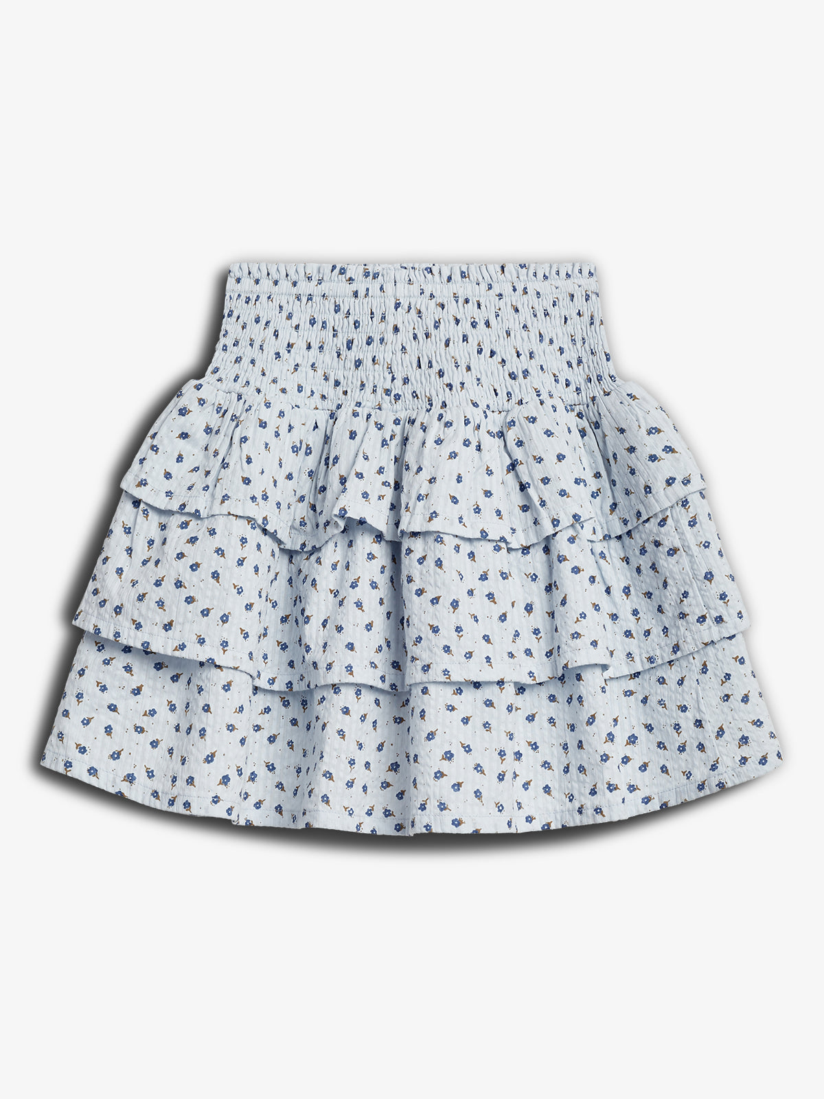 Flower Print Ruffle Skirt - Blue Flower | 100303 Annie