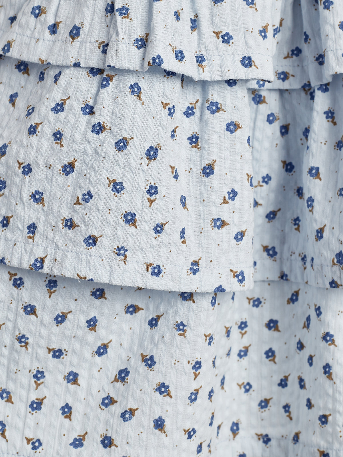 Flower Print Ruffle Skirt - Blue Flower | 100303 Annie