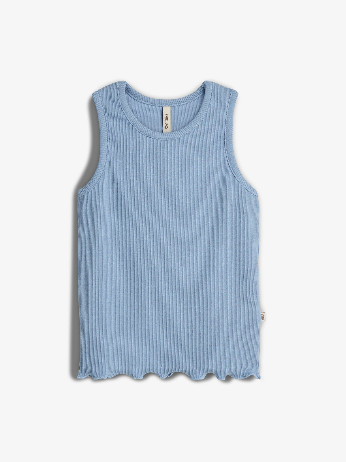 Modal Rib Sleeveless Top - Blue | 100326 Fiona