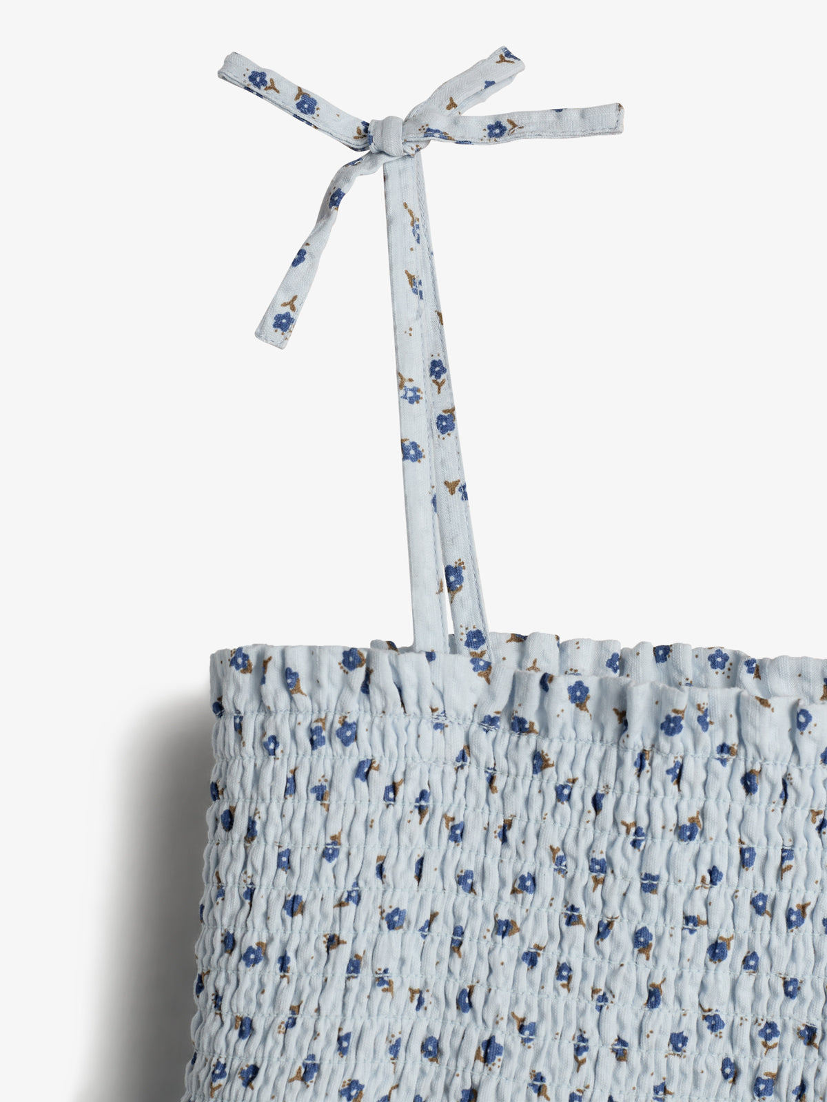 Flower Print Ruffle Dress - Tween - Blue Flower | 100431 Annie