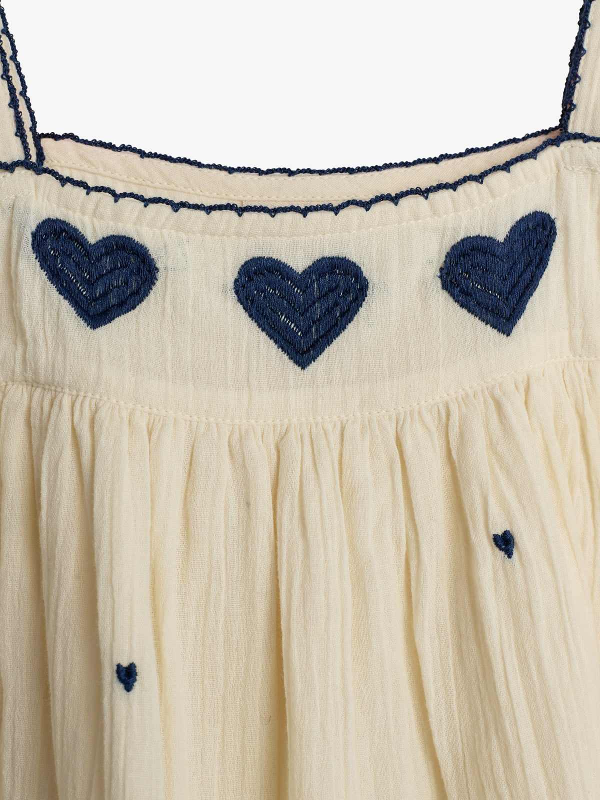 Strap Top with Contraste Embroidery - Tween - Off White | 100477 Harper