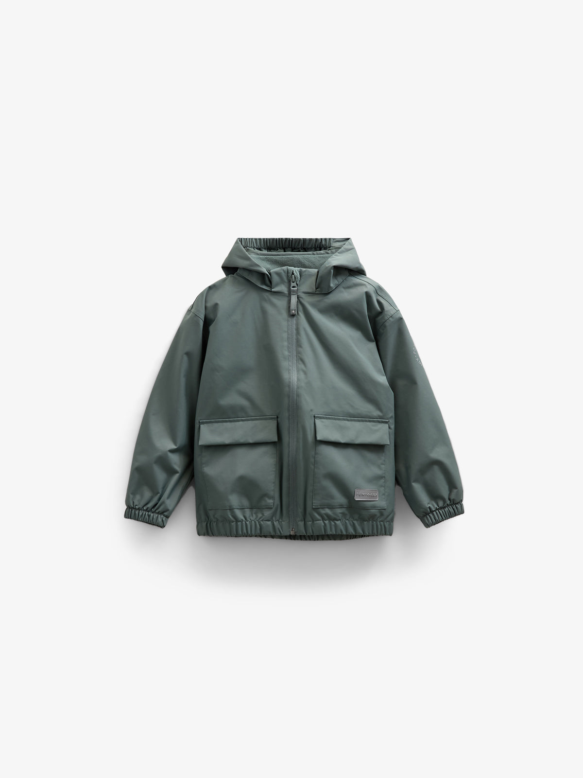 Shell Jacket with Patch Pocket - Kids - Dusty Dark Green | 100501 Luke