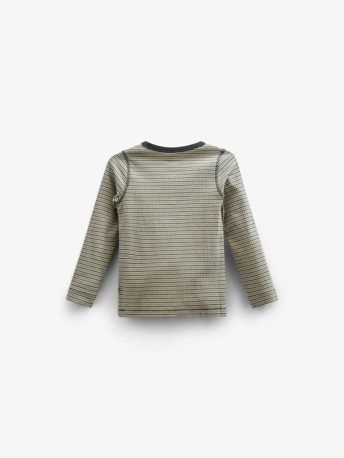 Long Sleeve Cotton Rib T-shirt - Tween - Forest Green Stripe | 100563 Manson