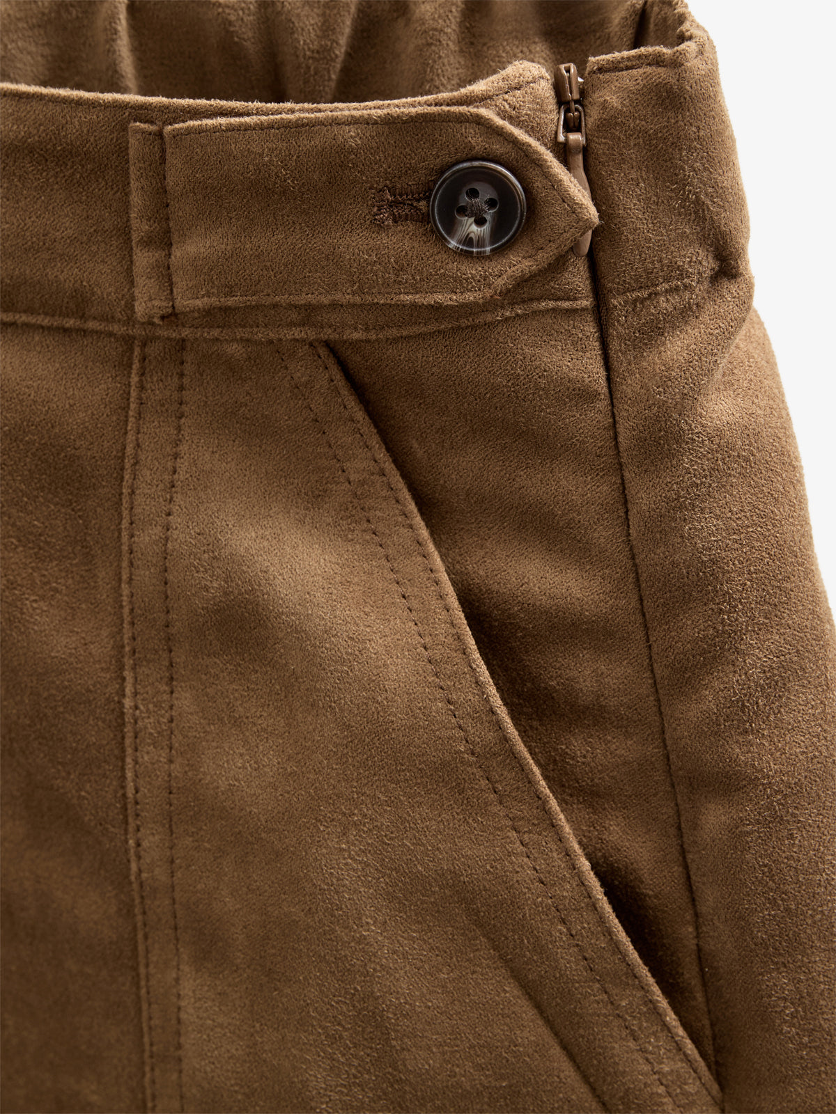 Faux Suede Skirt - Kids - Coffee | 100592 Selene