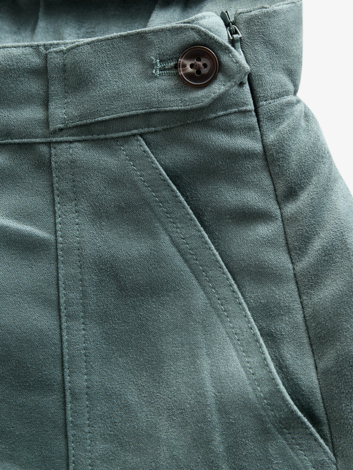 Faux Suede Skirt - Kids - Dusty Dark Green | 100594 Selene