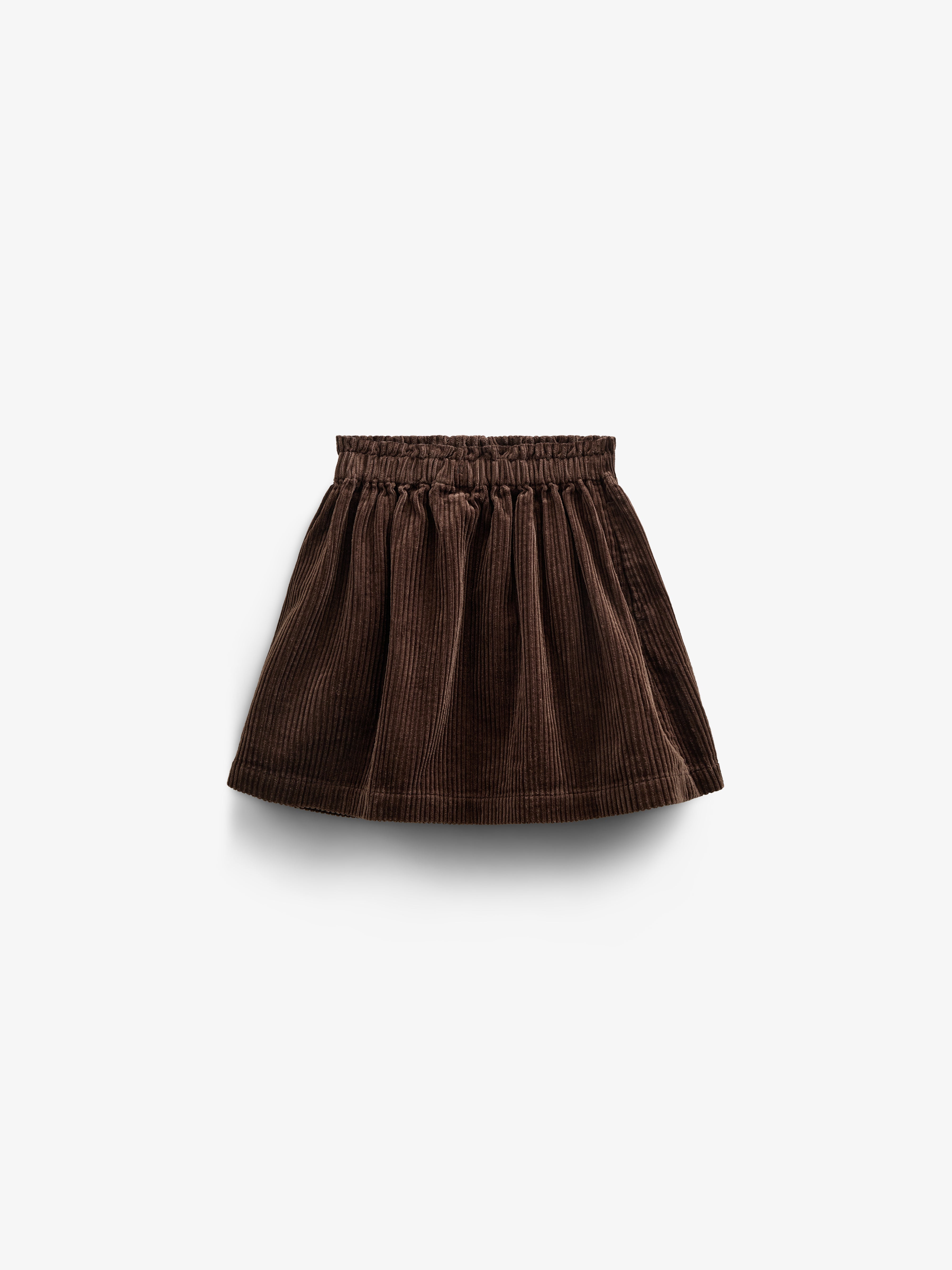 Bold Corduroy Skirt - Kids - Chocolate | 100624 Margot