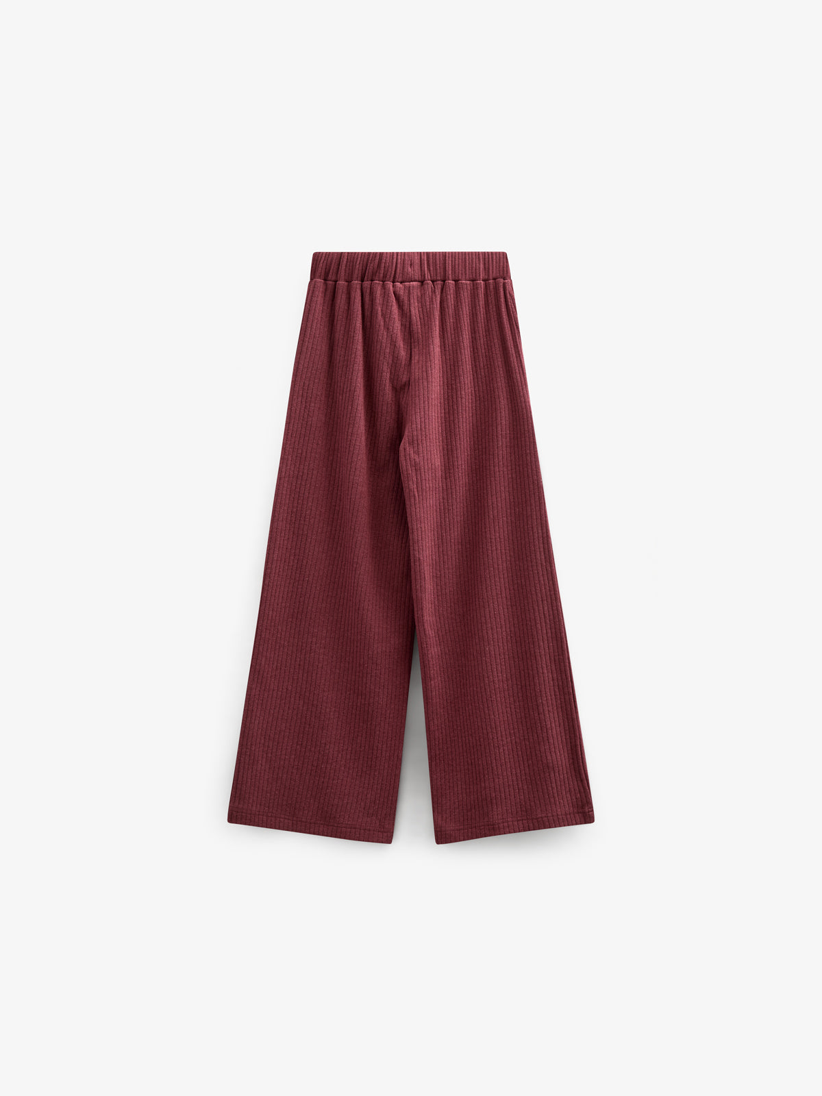 Soft Rib Wide Leg Pants - Tween - Burgundy Melange | 100702 Alana