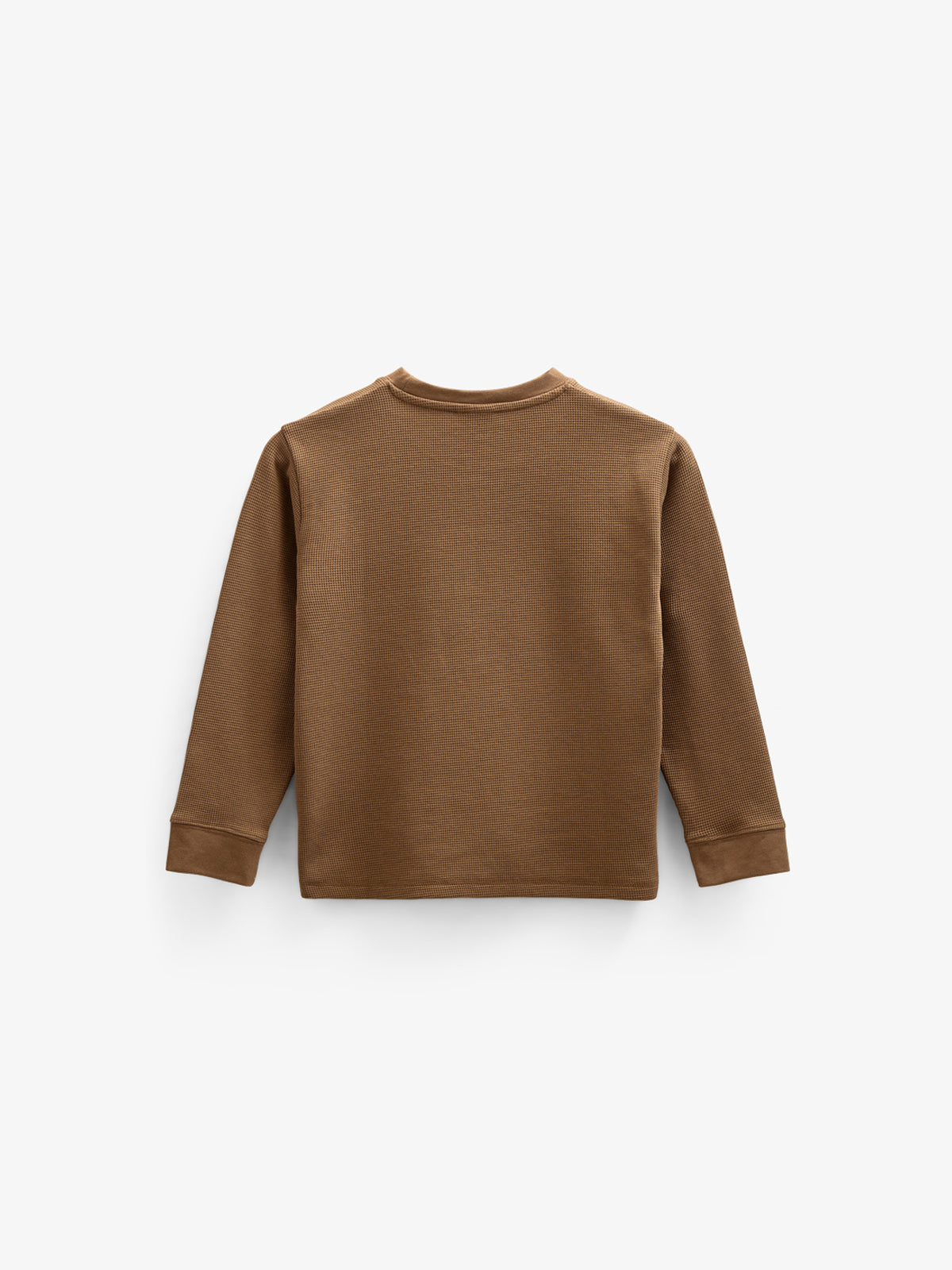 Textured Long Sleeve T-Shirt - Tween - Coffee | 100706 Malthe