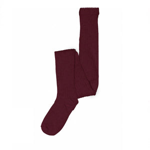 MP Wool Rib Tights - All - Burgundy | 100879 MP Wool tights