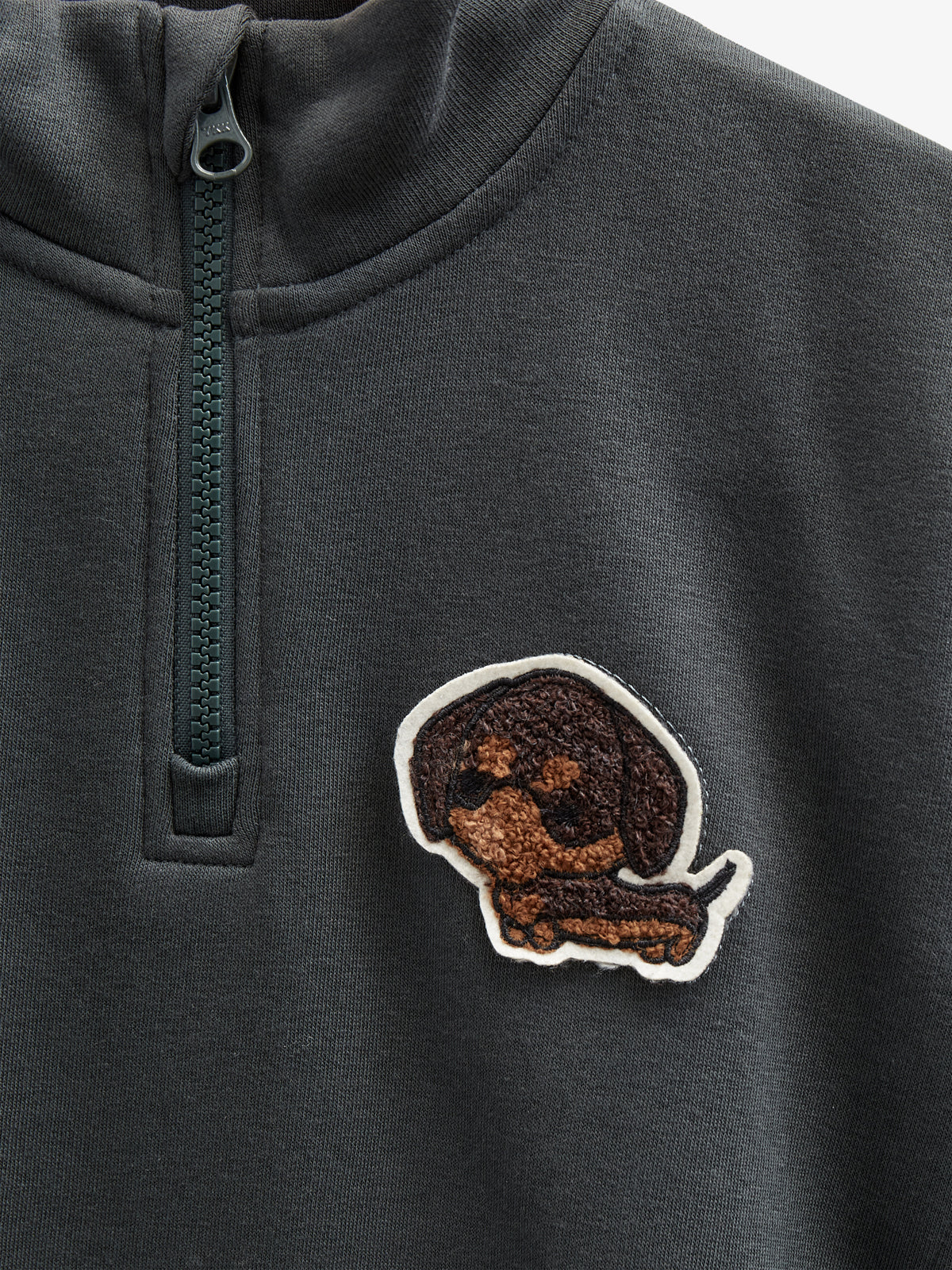 Half Zip Sweatshirt - Kids - Forest Green | 100810 Tristan