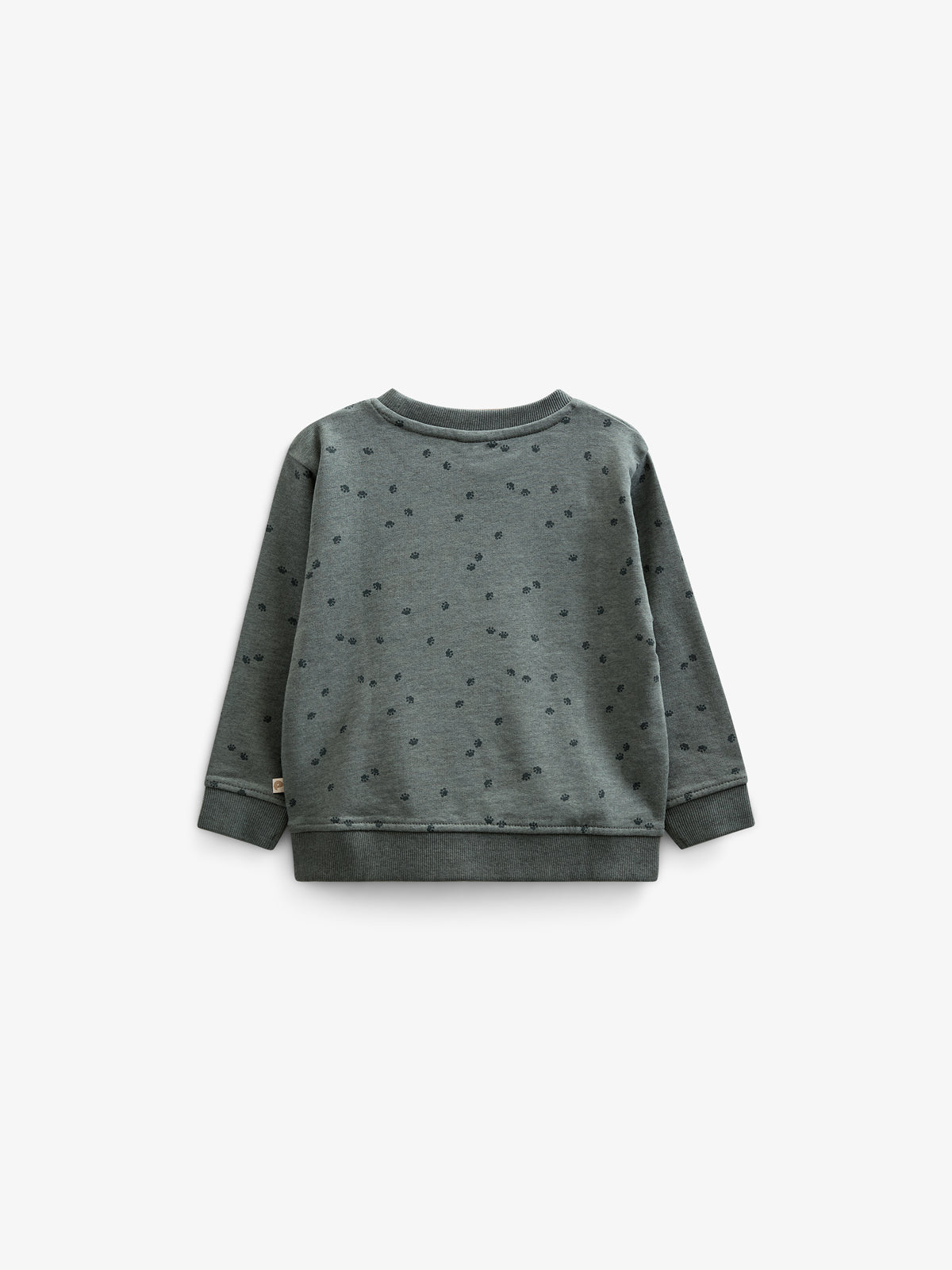Jersey Crewneck with Print - Kids - Dark Green Melange | 100820 Tyler