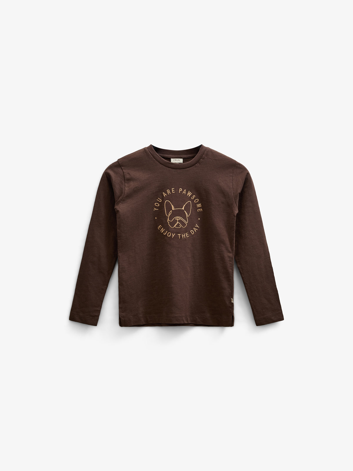 Long Sleeve Slub Jersey T-Shirt - Tween - Chocolate | 100833 Kevin