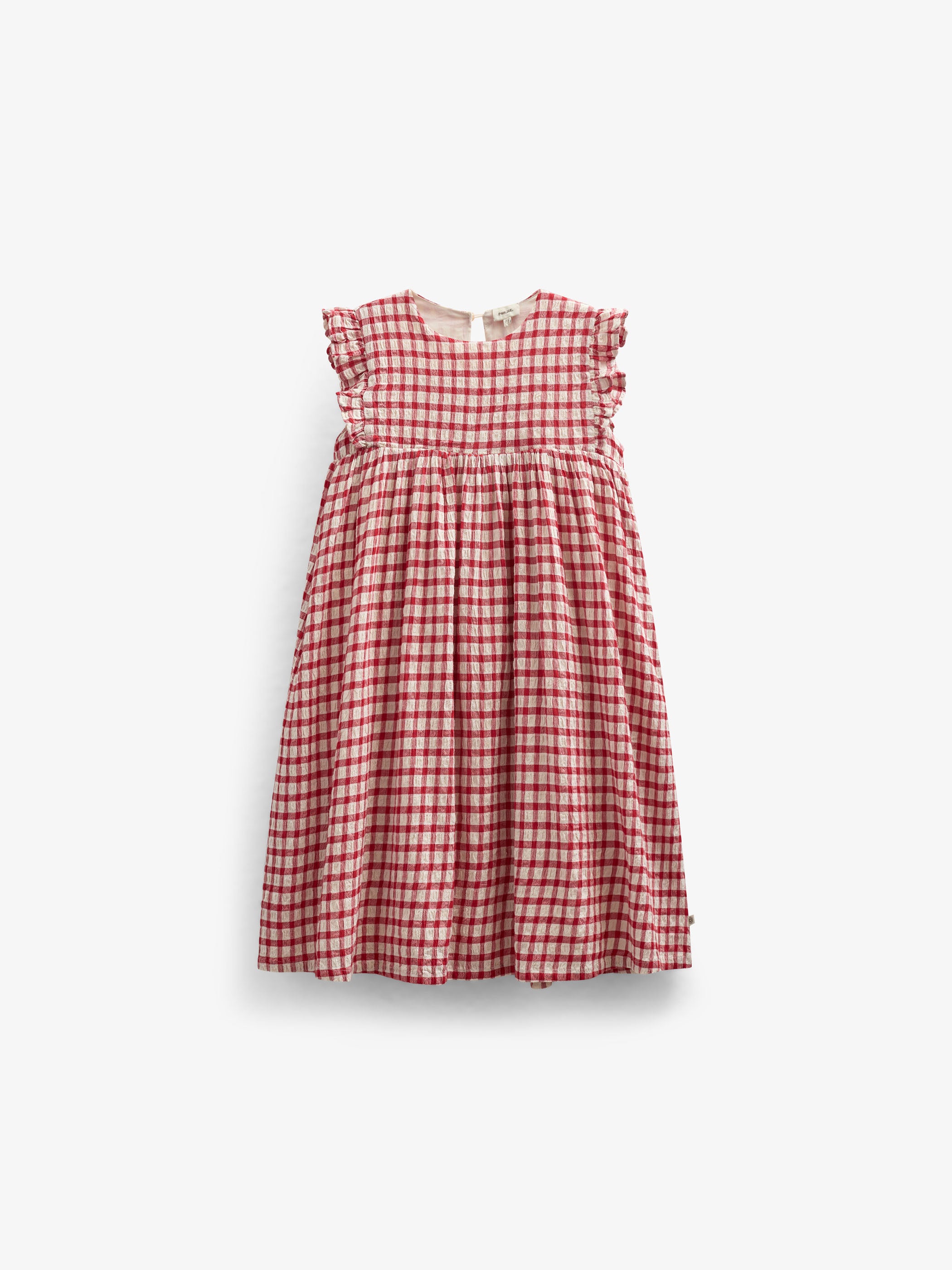 Checked Cotton Dress - Tween - Cherry Red | 100905 Bonnie