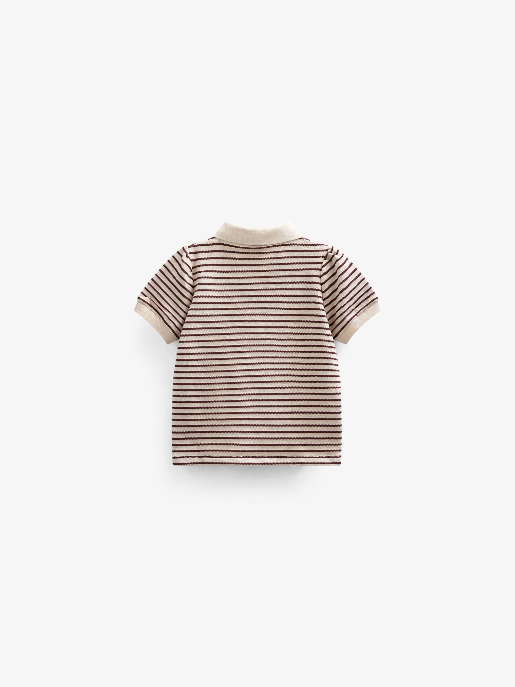 Striped Jersey Polo - Kids - Brown | 101004 Emmie