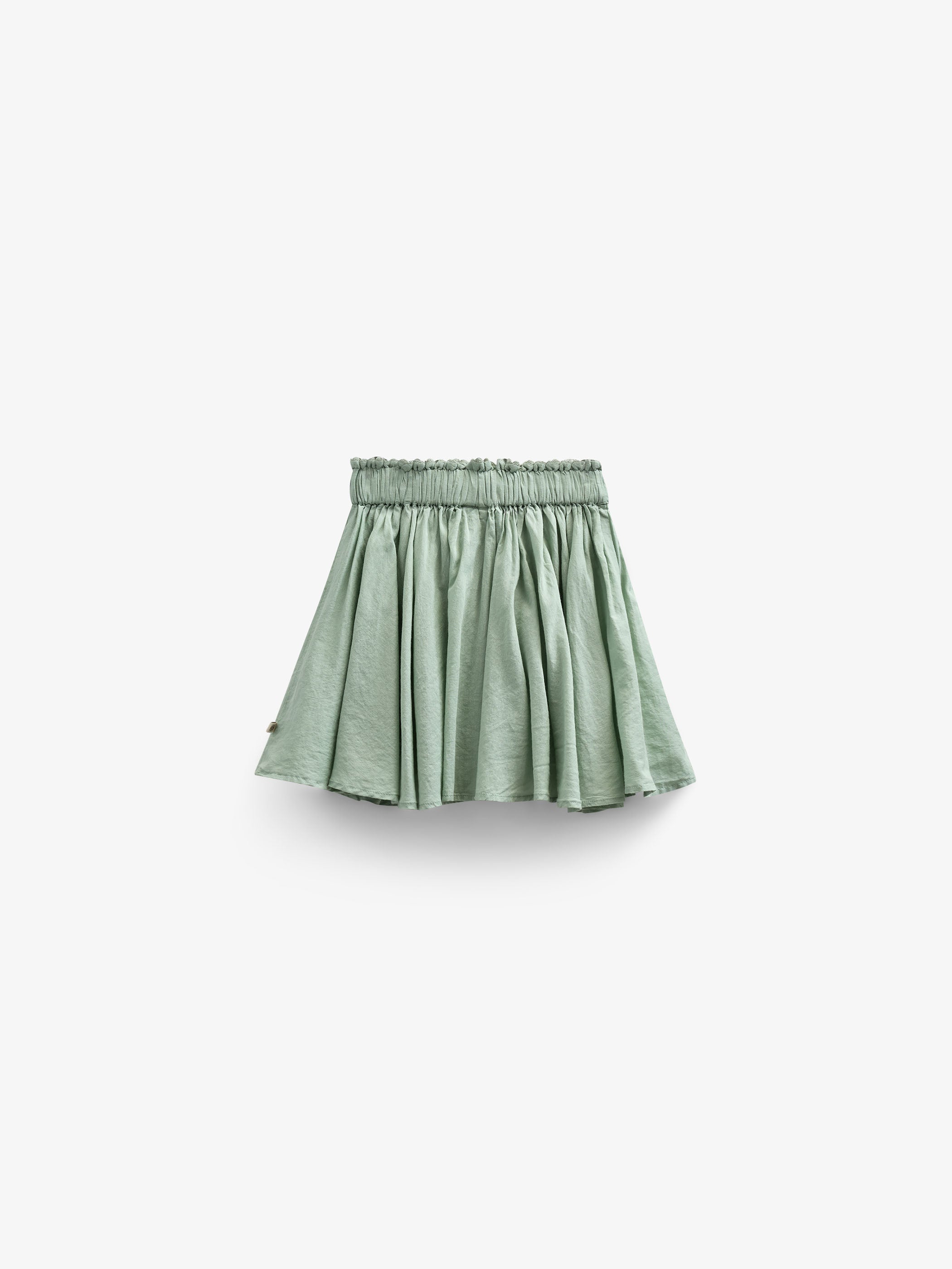 Cotton Skirt with Ric Rac Frill - Tween - Dusty Green | 101069 Alma