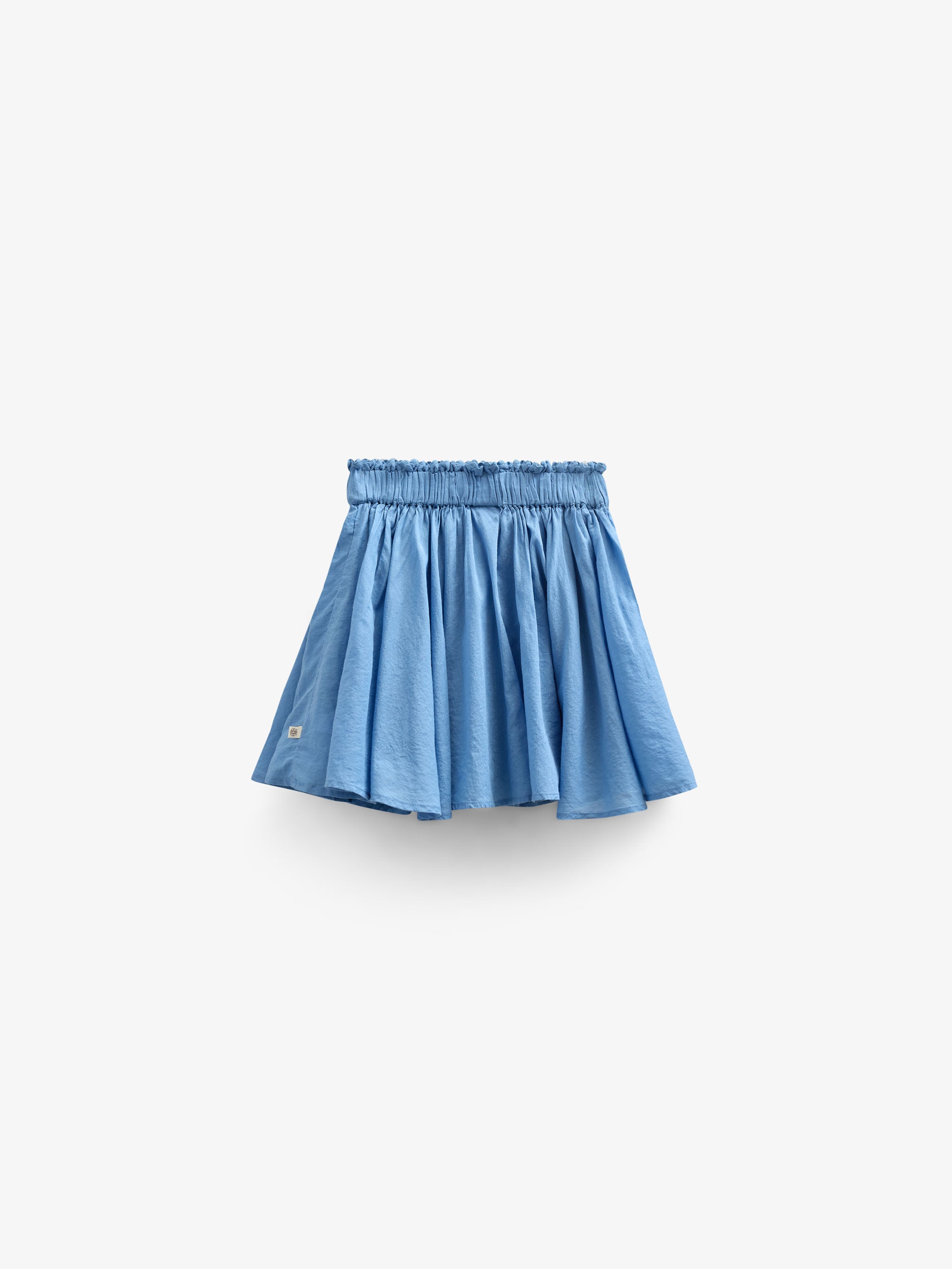 Cotton Skirt with Ric Rac Frill - Tween - Dusty Blue | 101070 Alma