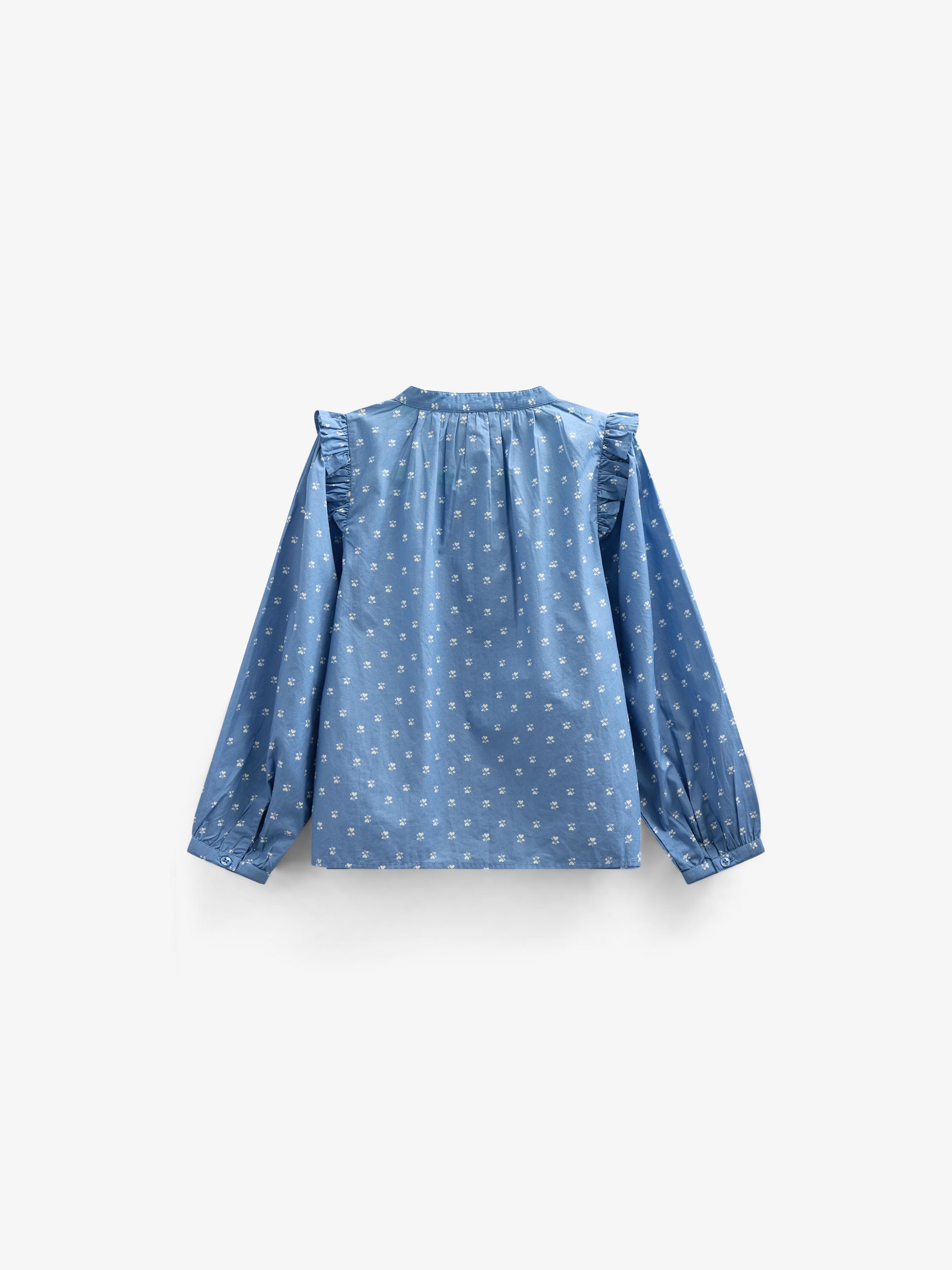 Printed Poplin Shirt Blouse - Tween - Dusty Blue | 101087 Camilla