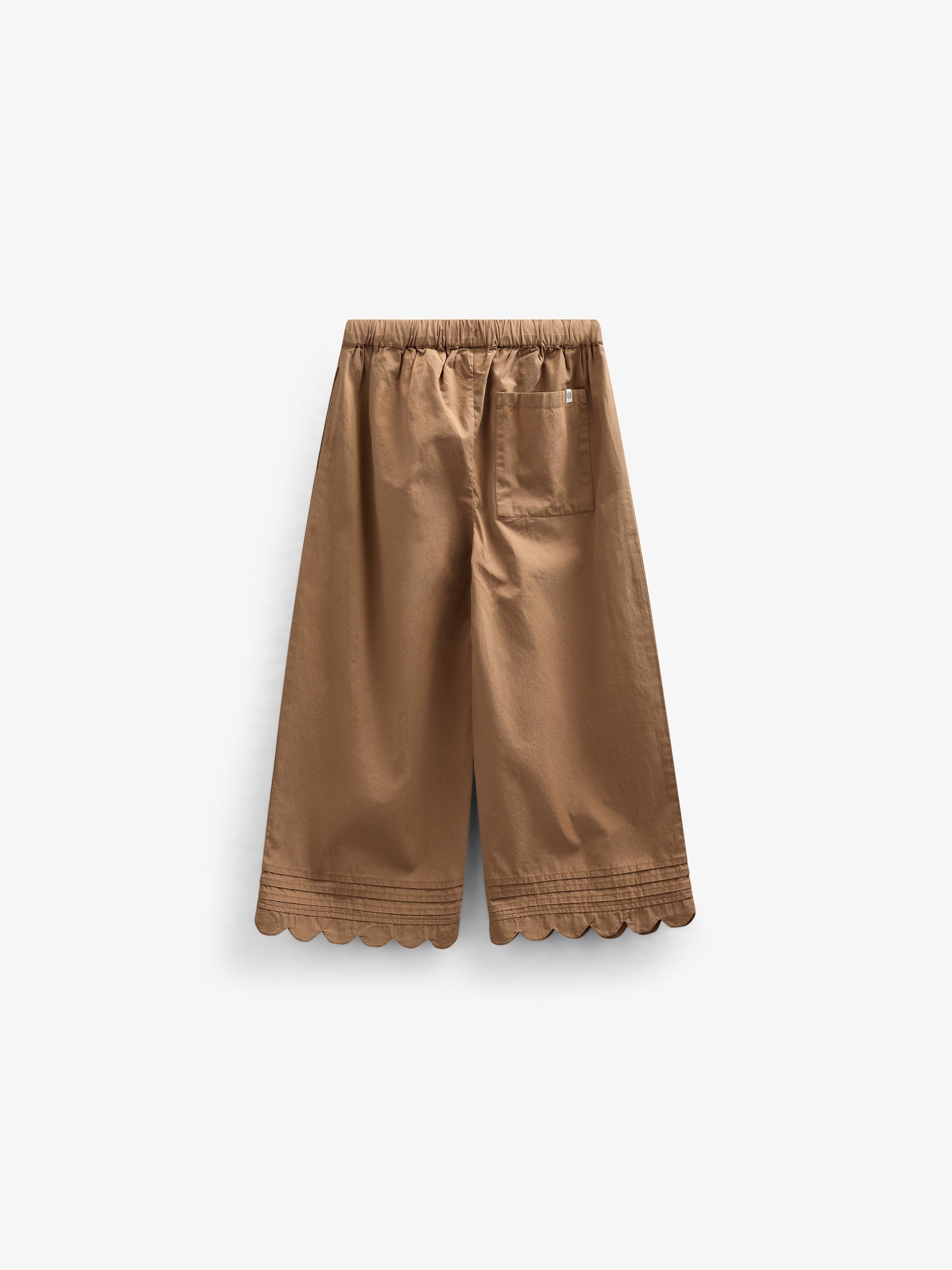 Poplin Trouser with Scallop Edge - Kids - Coconut | 101048 Joy