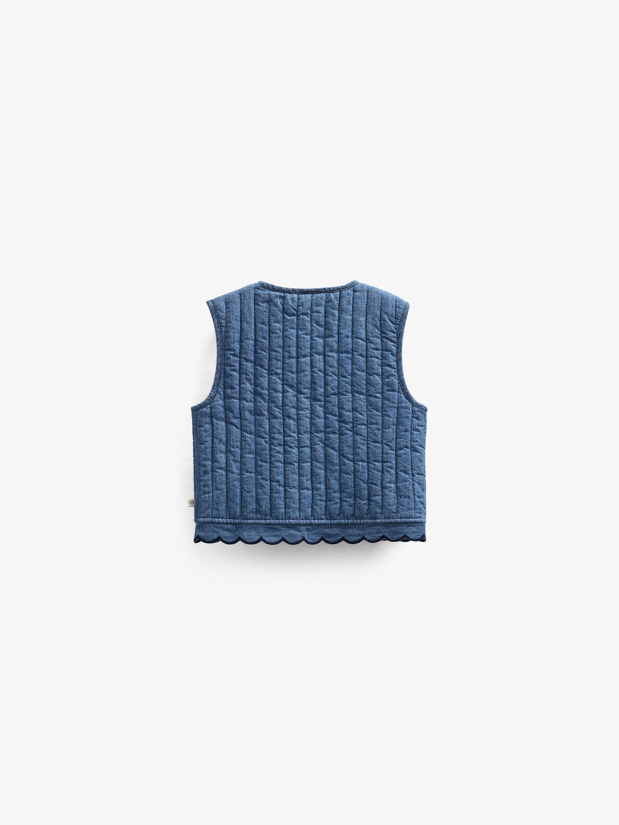 Quillted Denim Vest - Tween - Blue Denim | 101083 Isabella