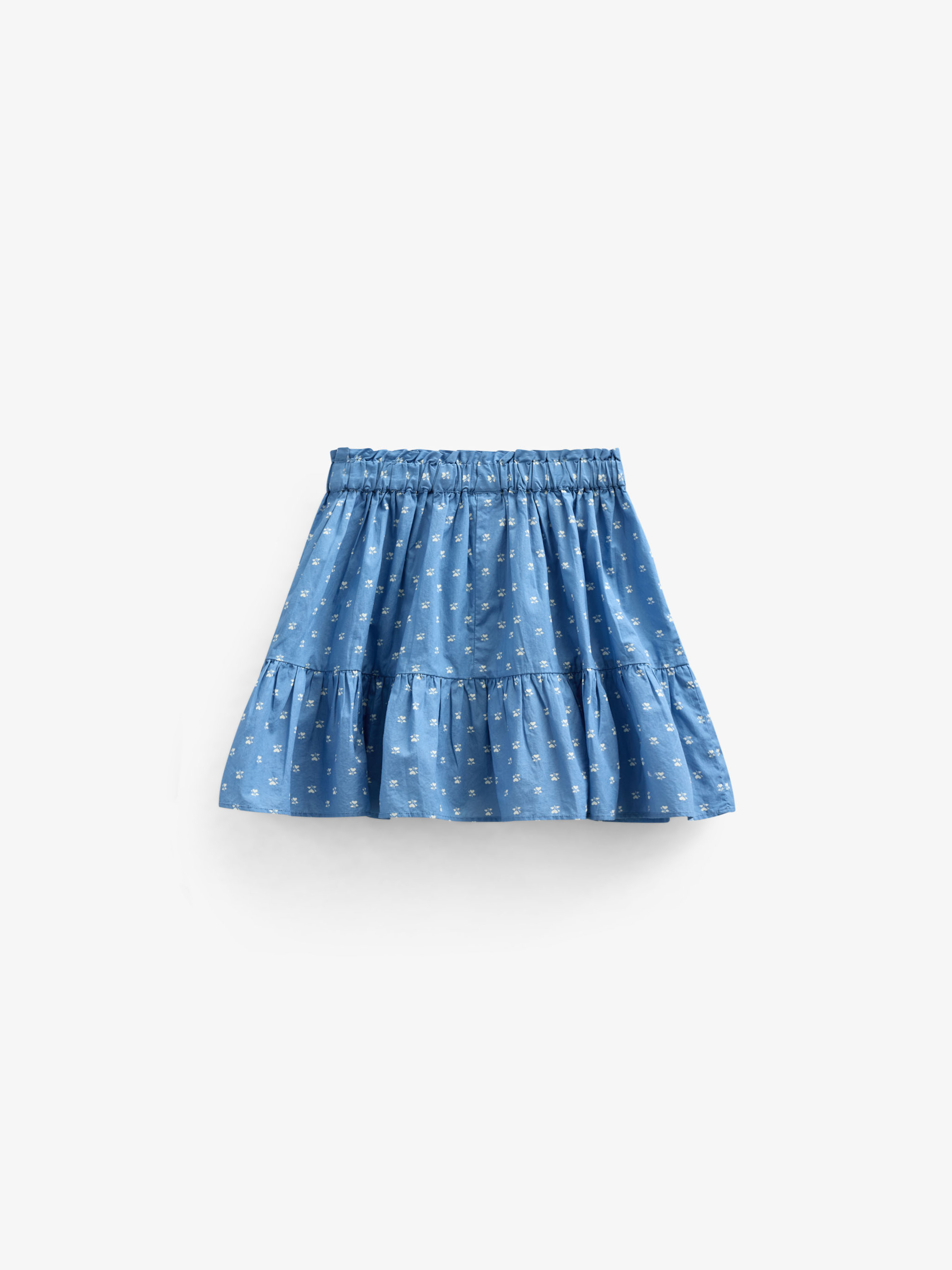 Printed Poplin Skirt - Kids - Dusty Blue | 101054 Camilla