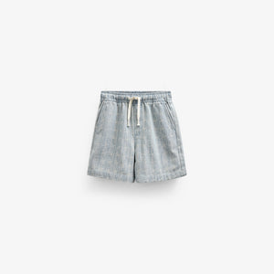 Baggy Jacquard Denim Shorts - Tween - Blue Denim | 101092 Kyle