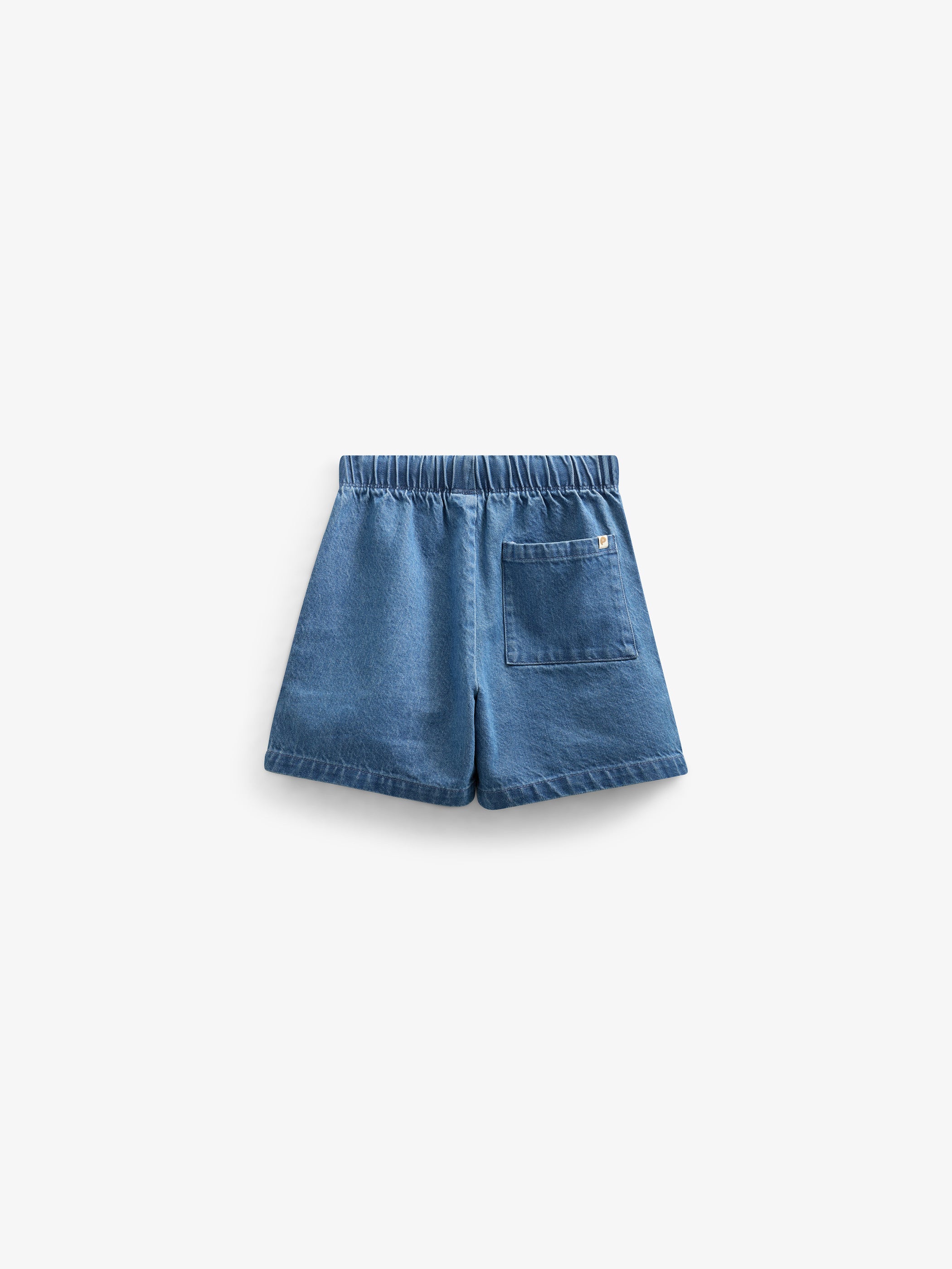 Baggy Denim Shorts with Tape - Kids - Blue Denim | 101142 Callum