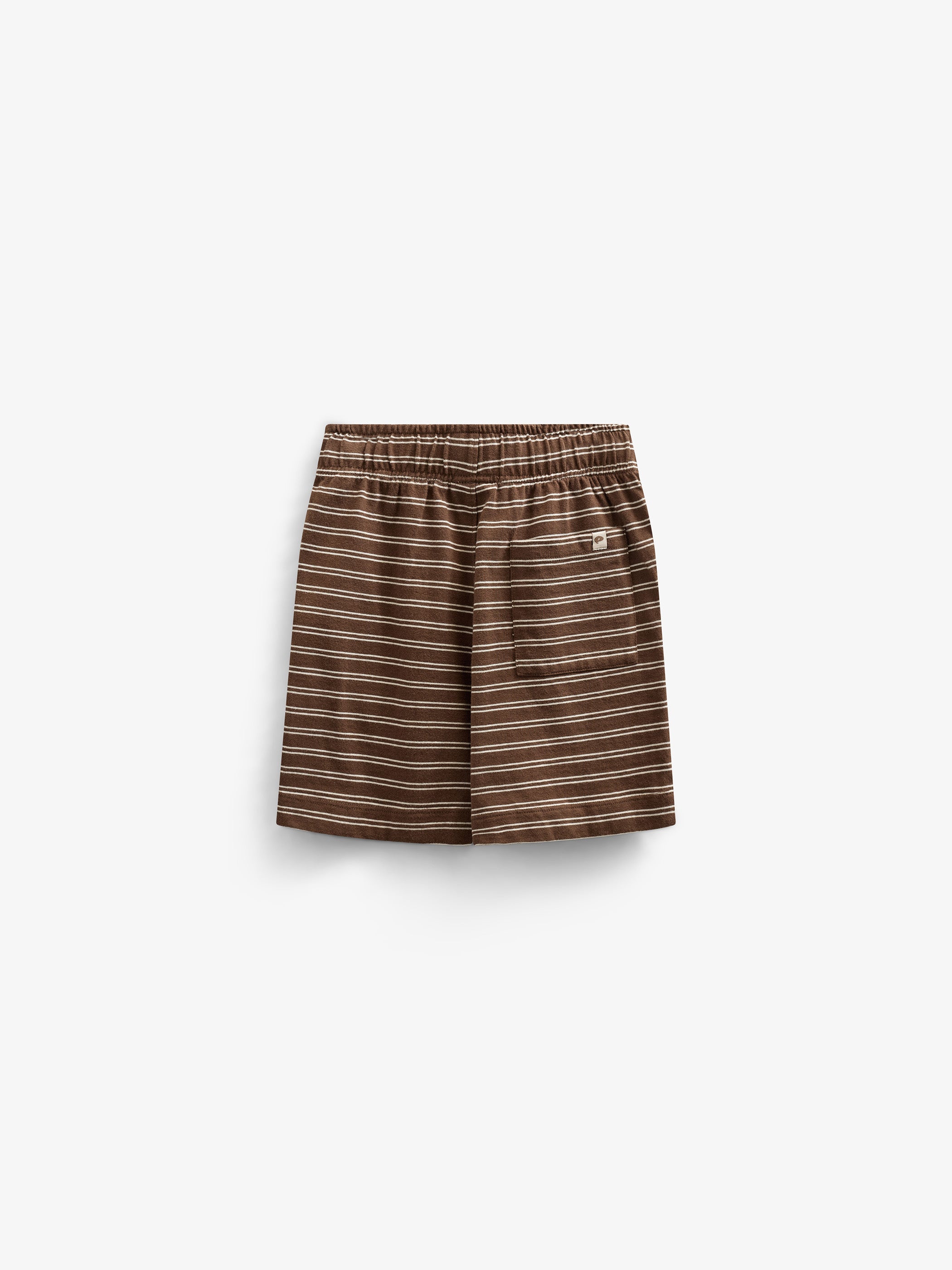 Striped Jersey Shorts - Kids - Dark Brown | 101181 Otto