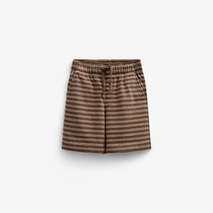 Striped Jersey Shorts - Tween - Dark Brown | 101182 Otto