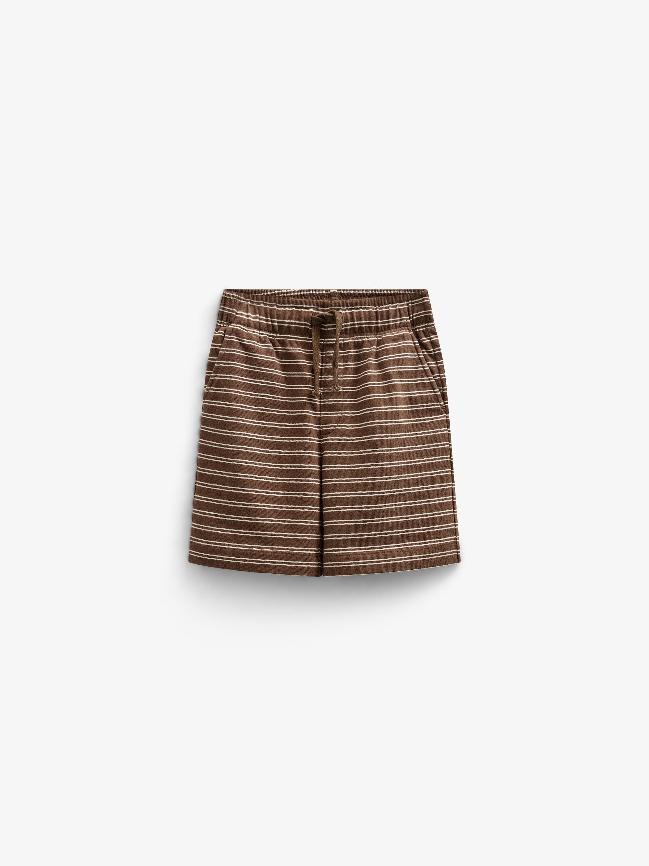 Striped Jersey Shorts - Tween - Dark Brown | 101182 Otto