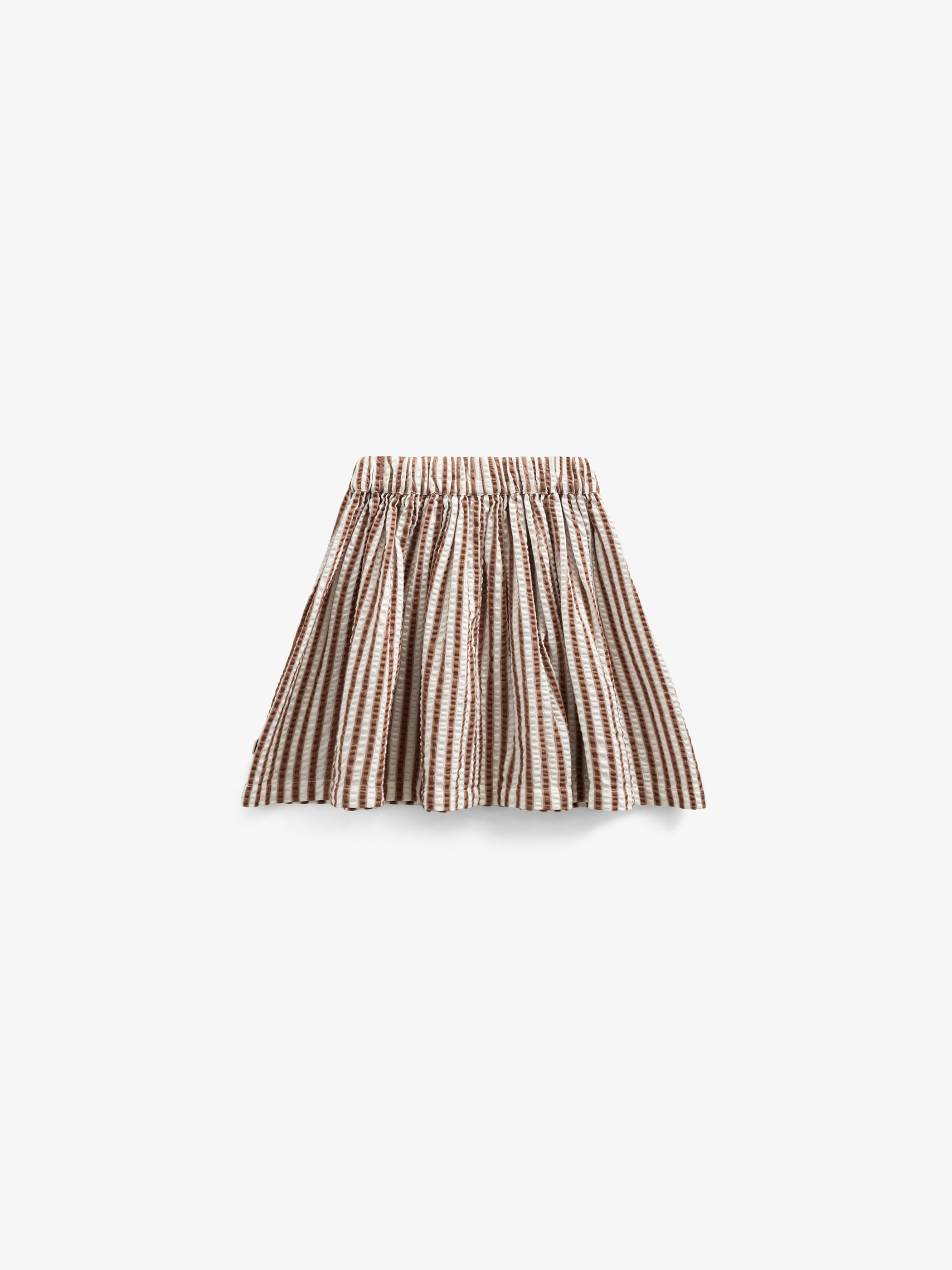 Striped Seersucker Skirt - Tween - Brown | 101194 Nadia