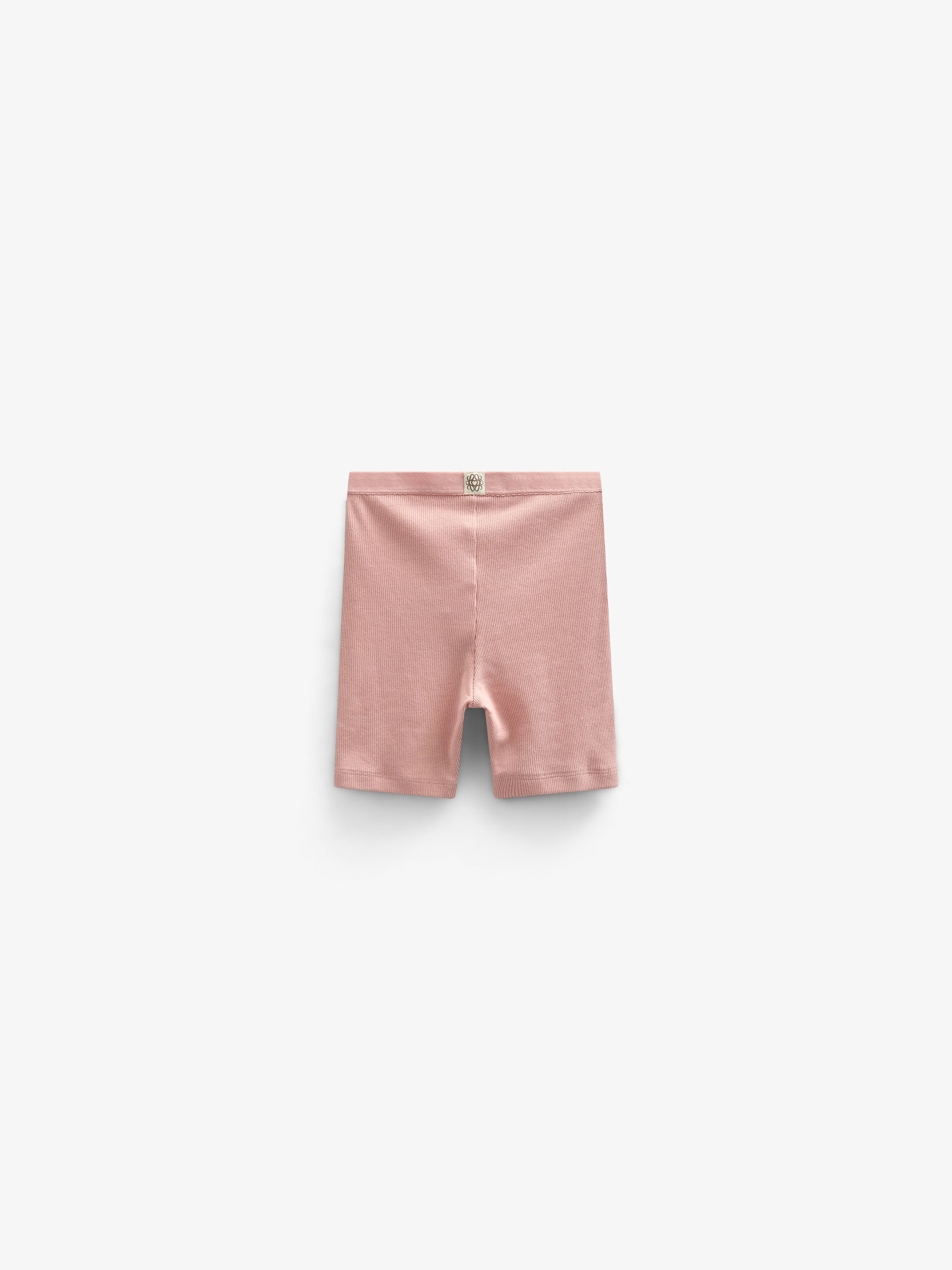 Modal Rib Short Tights - Kids - Rose Tan | 101314 Lottie
