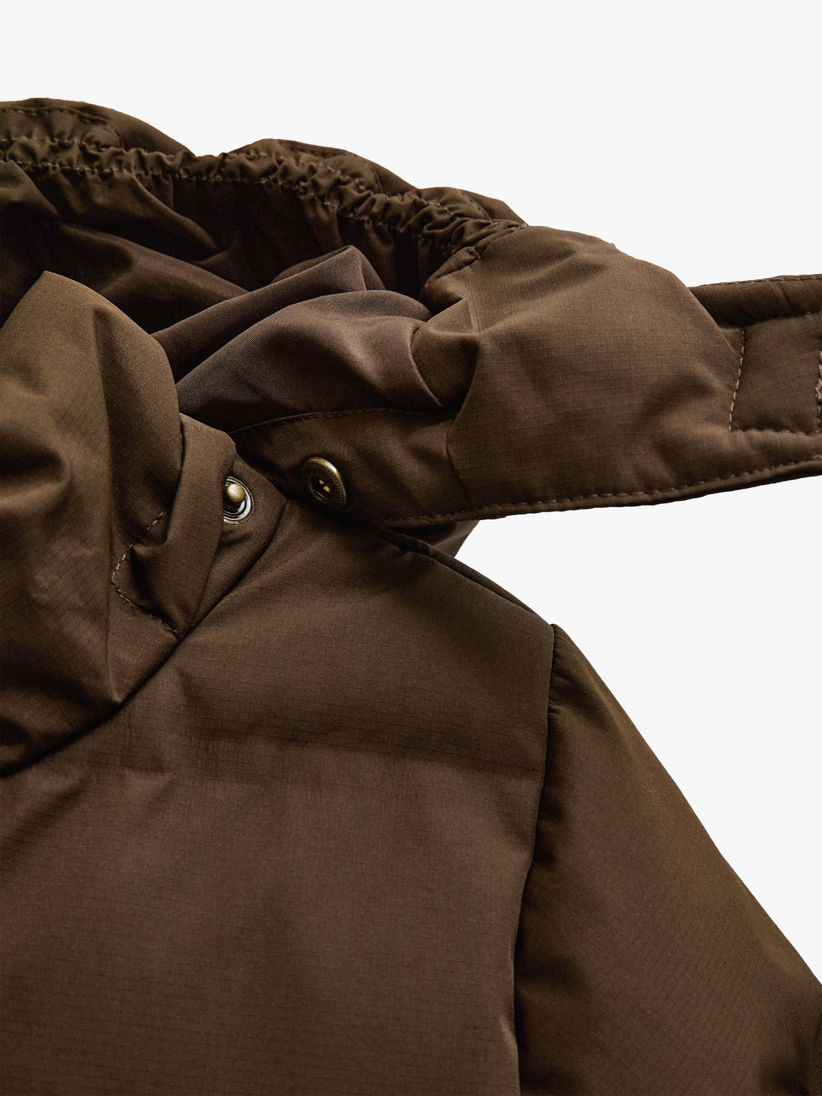 Winter Puffer Jacket with Drawstring - Tween - Dark Brown | 101414 Elenor