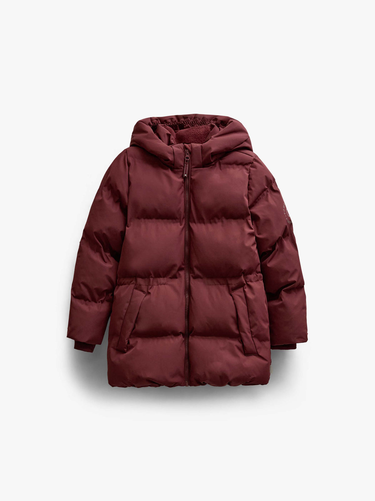 Winter Puffer Jacket with Drawstring - Kids - Bordeaux | 101415 Elenor