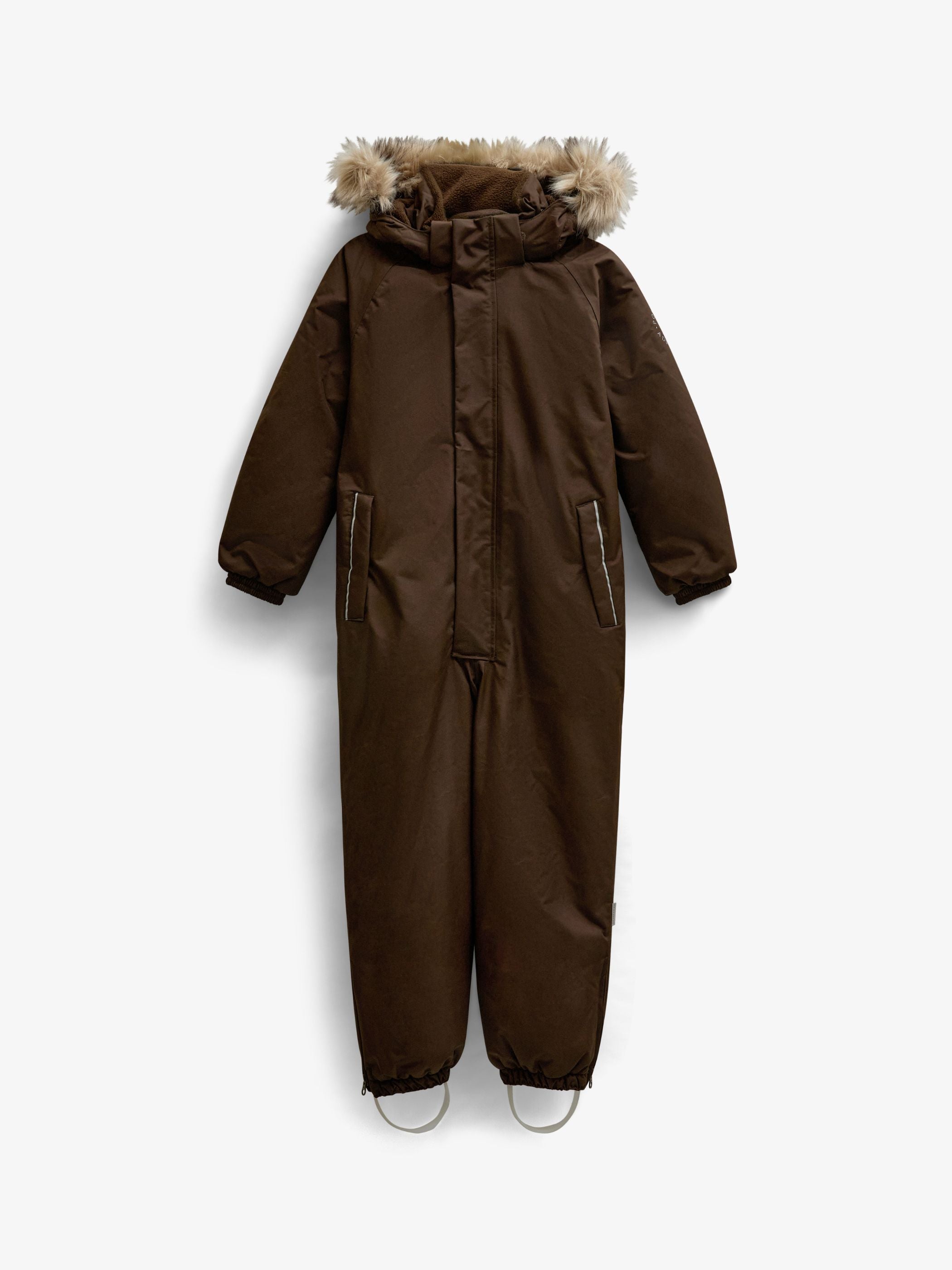 Snowsuit with Faux Fur - Kids - Dark Brown | 101424 Sky