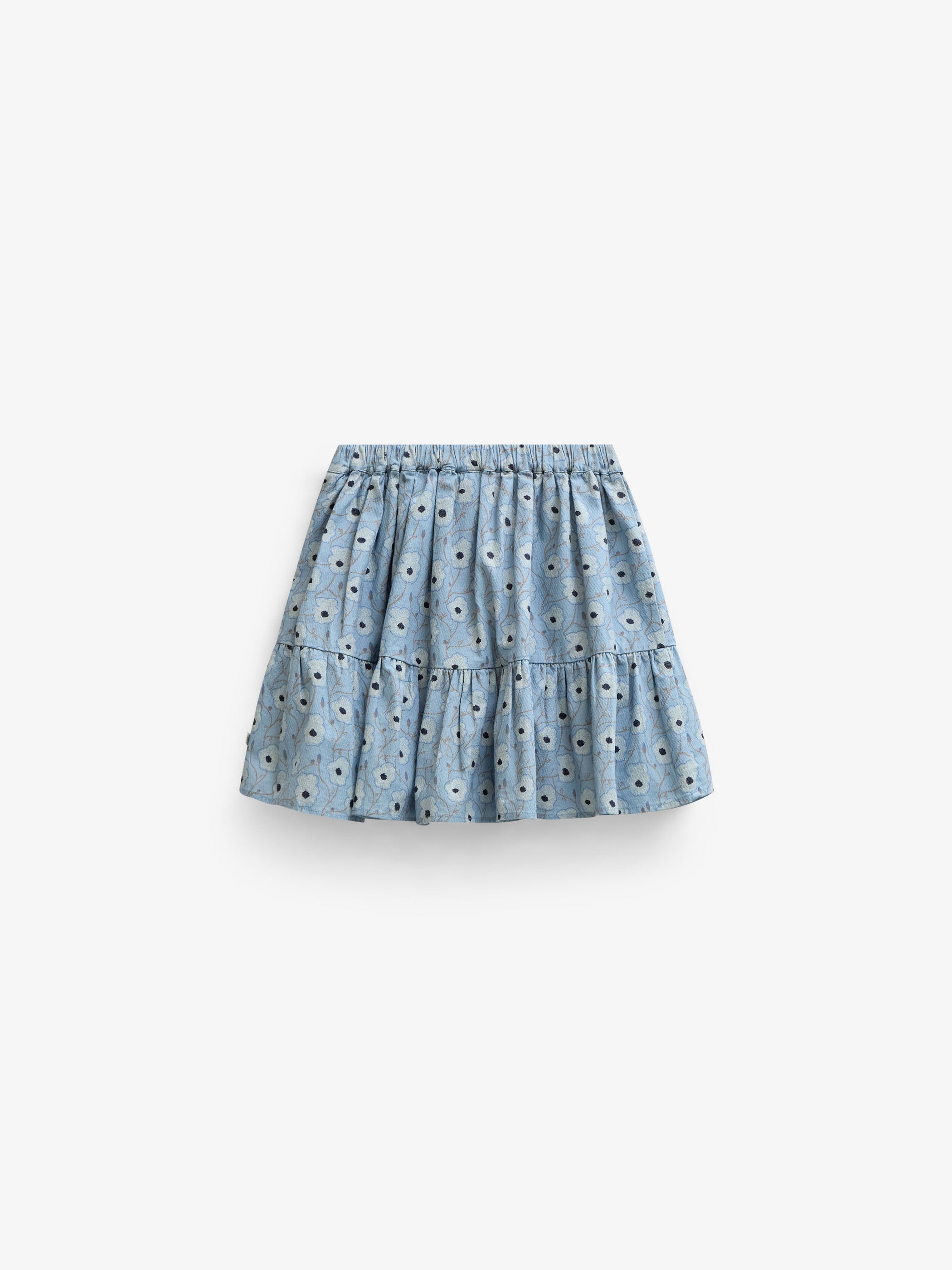 Floral Cotton Skirt - Tween - Blue/Brown | 101432 Nova