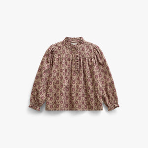 Floral Cotton Blouse - Kids - Rose/Bordeaux | 101433 Nova