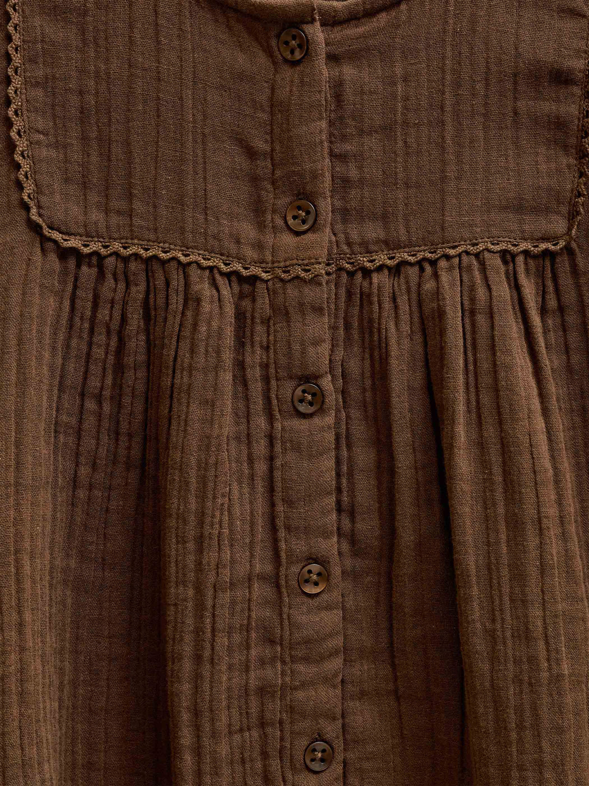 Double Gauze Cotton Blouse - Tween - Brown | 101464 Celina