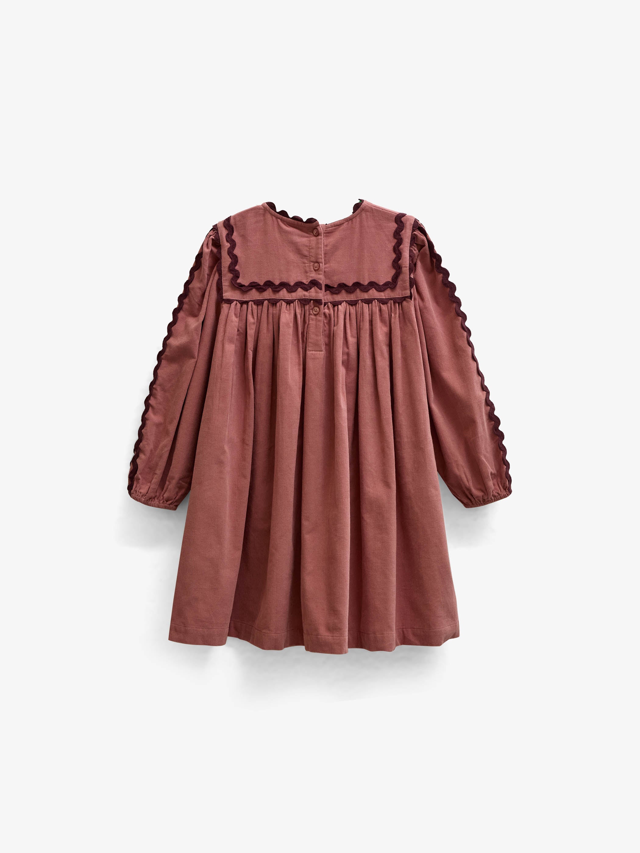 Ric Rac Corduroy Dress - Tween - Dusty Rose | 101476 Sille
