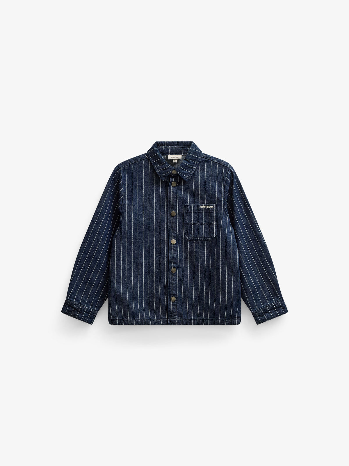 Pinstripe Denim Overshirt - Tween - Dark Blue | 101515 Austin